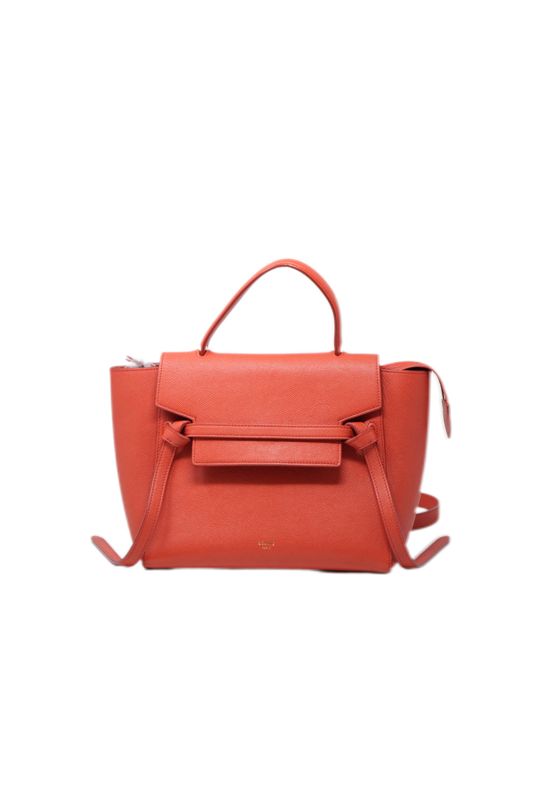 CELINE MICRO BELT BAG IN GRAINED CALFSKIN Orange