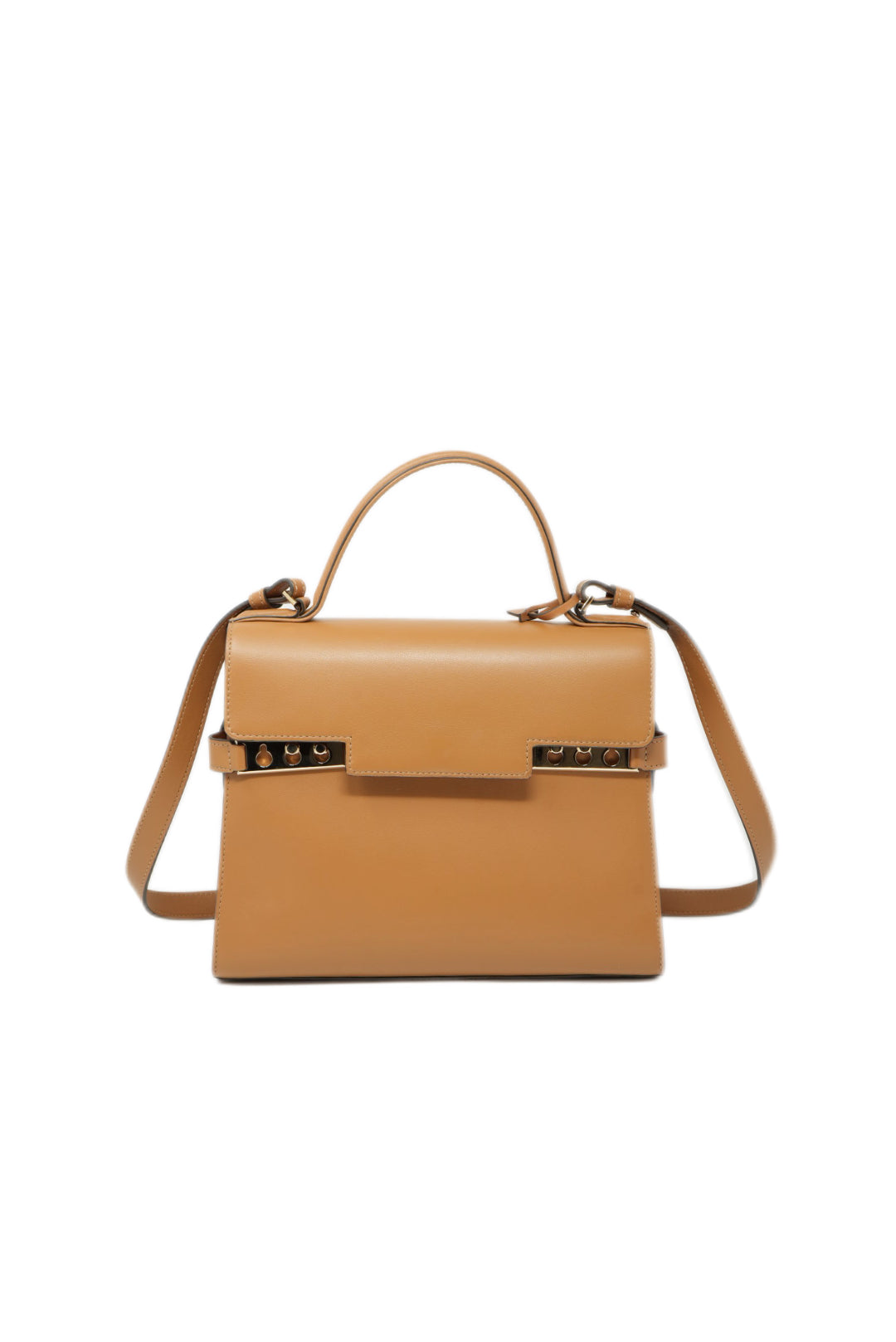 Delvaux Tempete MM Hand Bag Brown