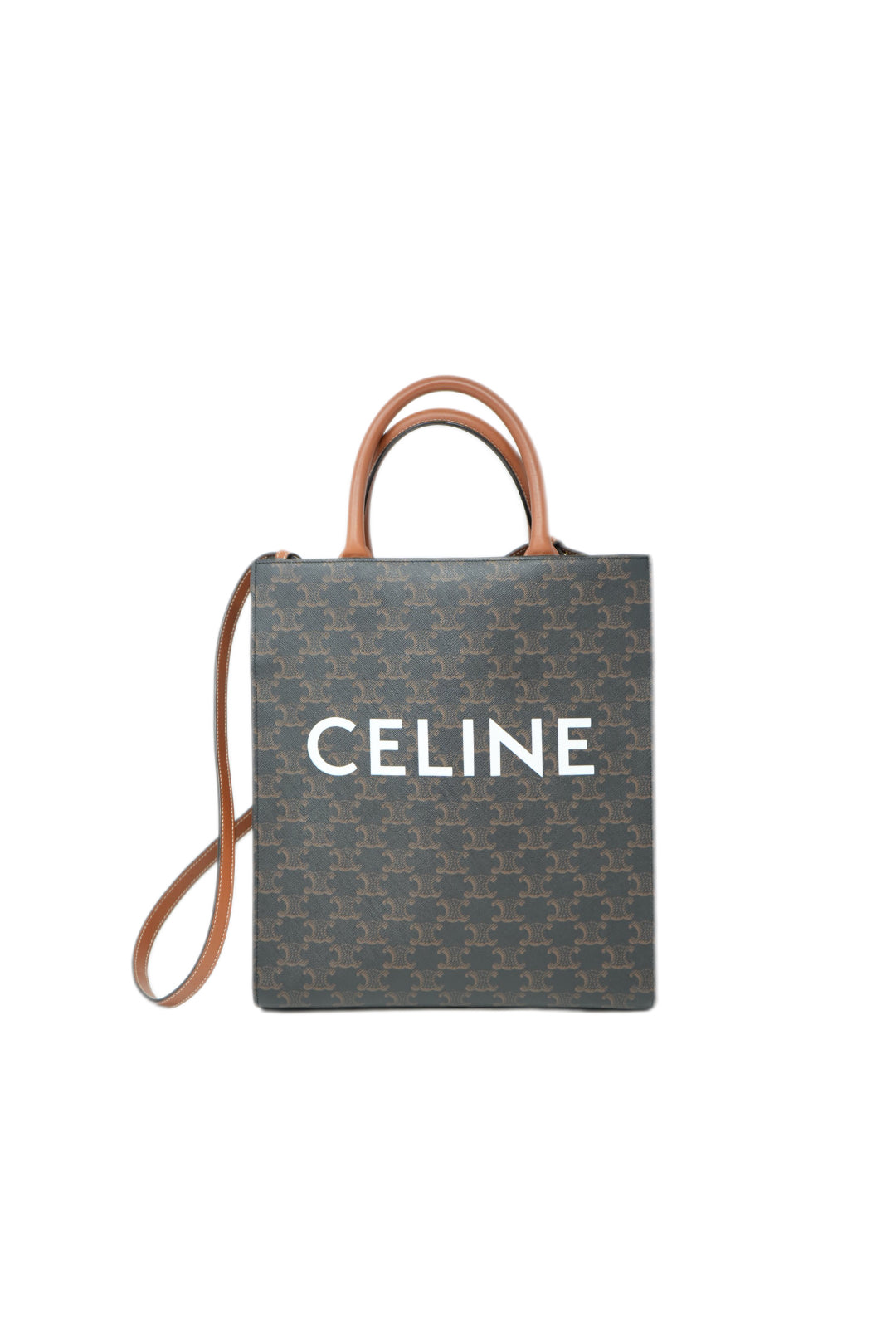 Celine SMALL CABAS VERTICAL IN TRIOMPHE