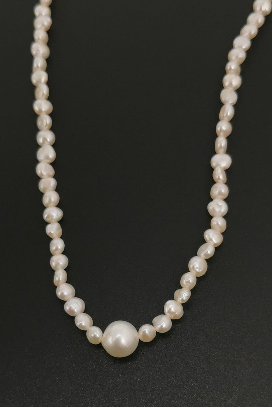 TASAKI Vintage Baby Pearl Necklace With Silver Clasp