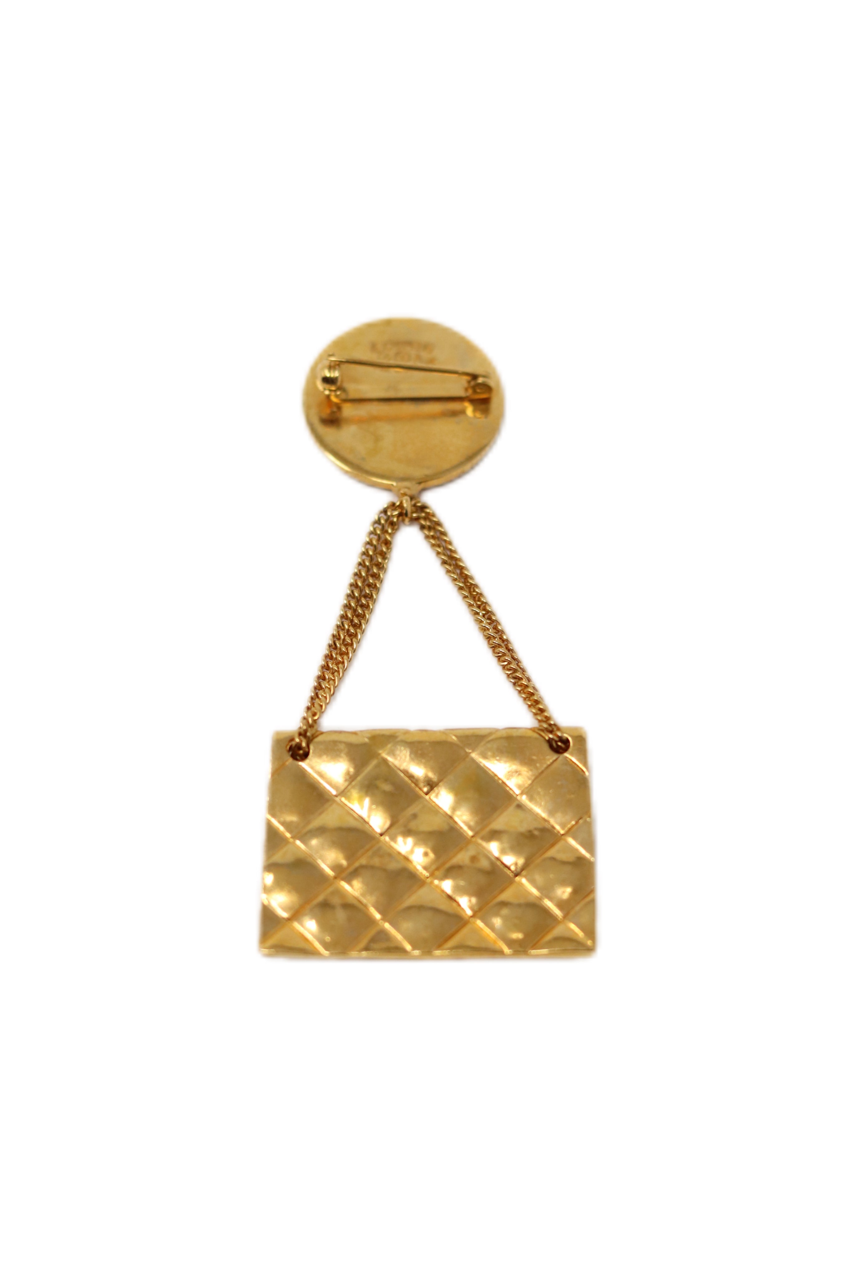 Pre-Owned Chanel 1995 CC Swing Bag Brooch Gold-Plated