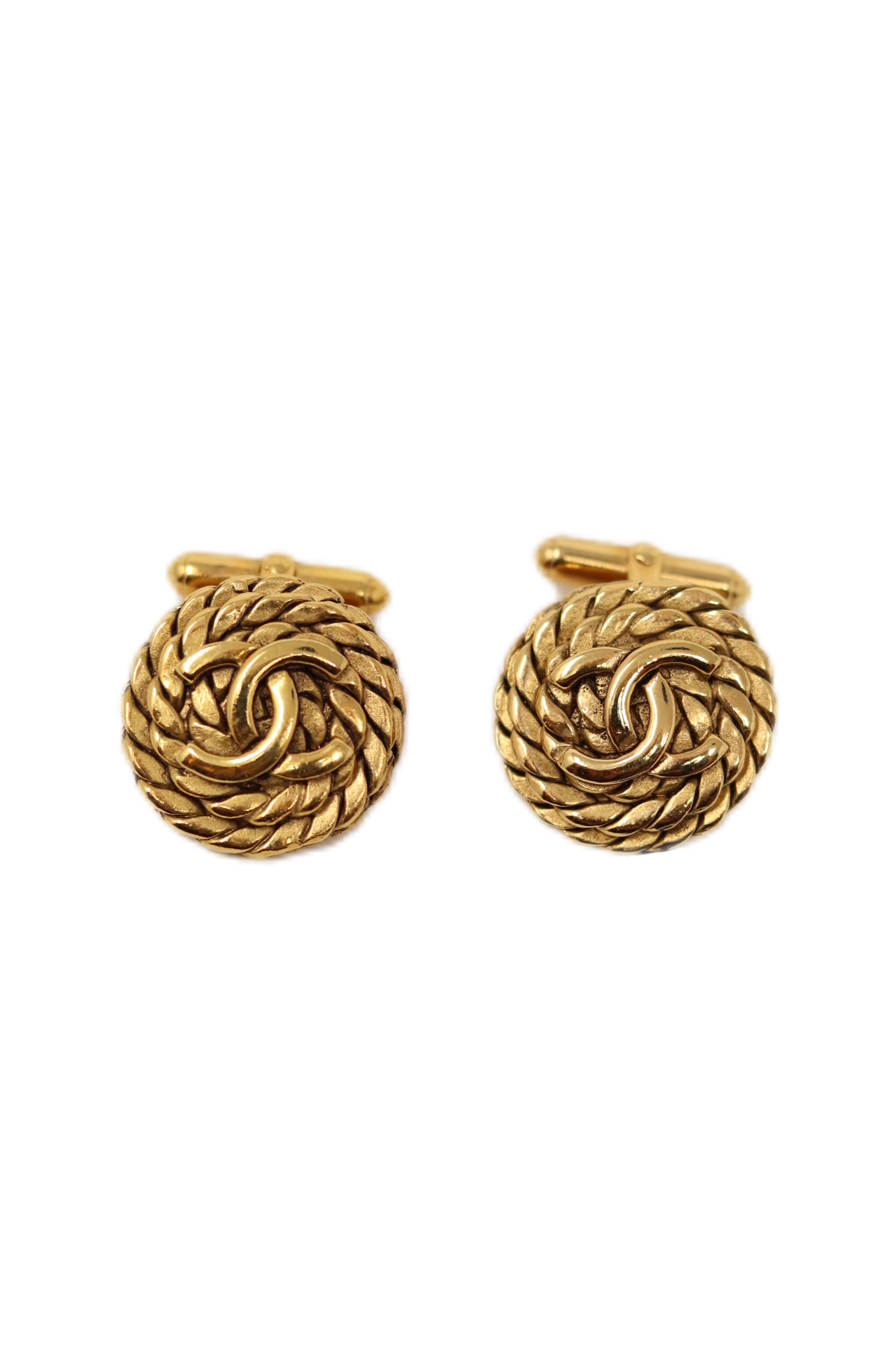 Pre-Owned Chanel Vintage CC Cufflinks