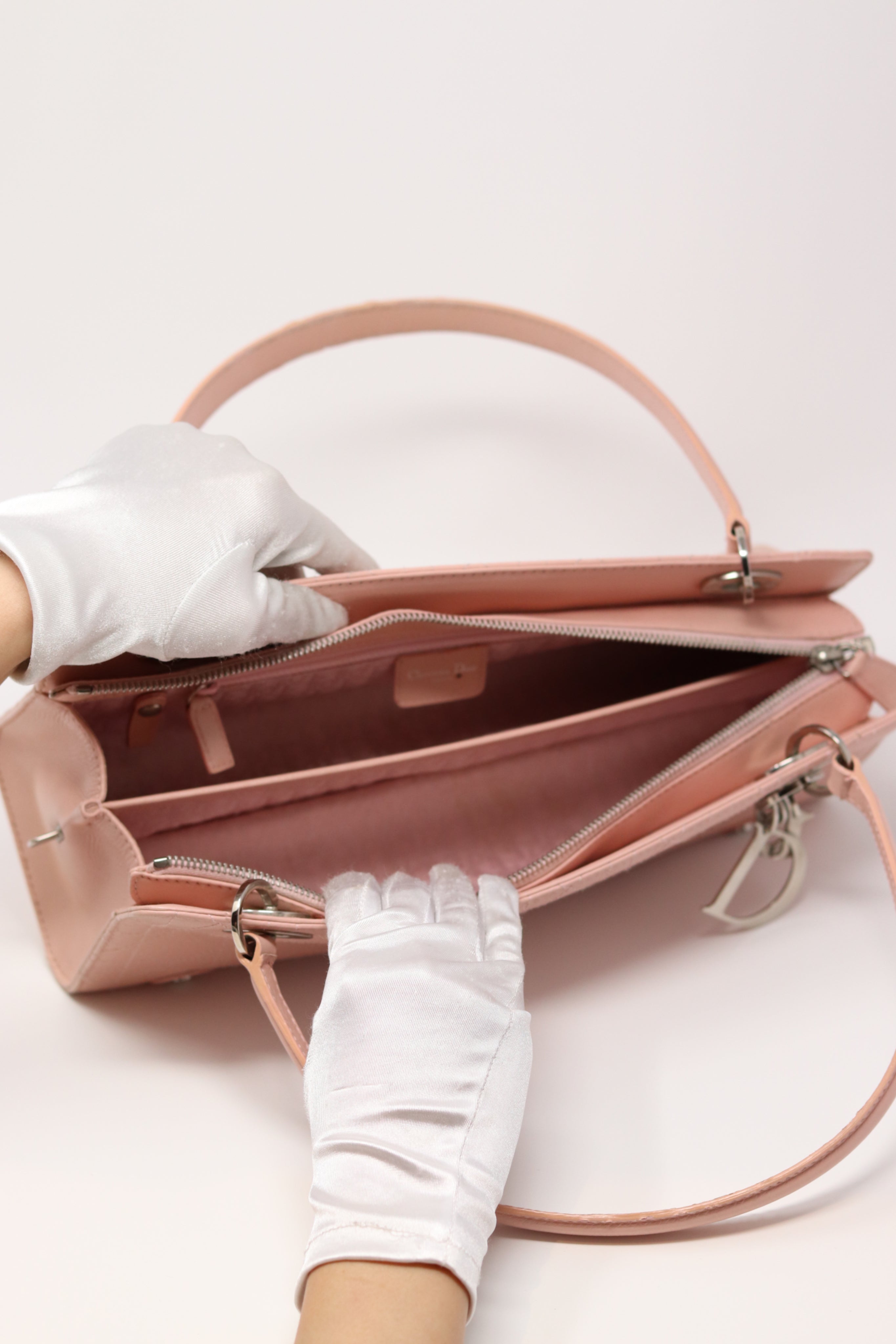 Christian Dior 2005 Cannage Handbag  Pink