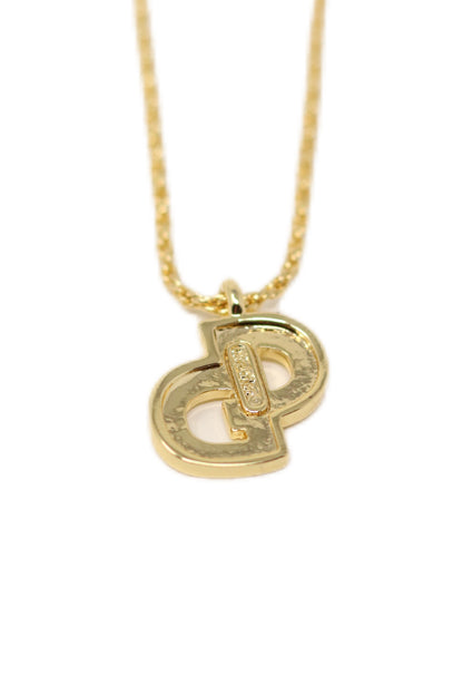 Christian Dior Vintage Gold-Tone CD Logo Necklace