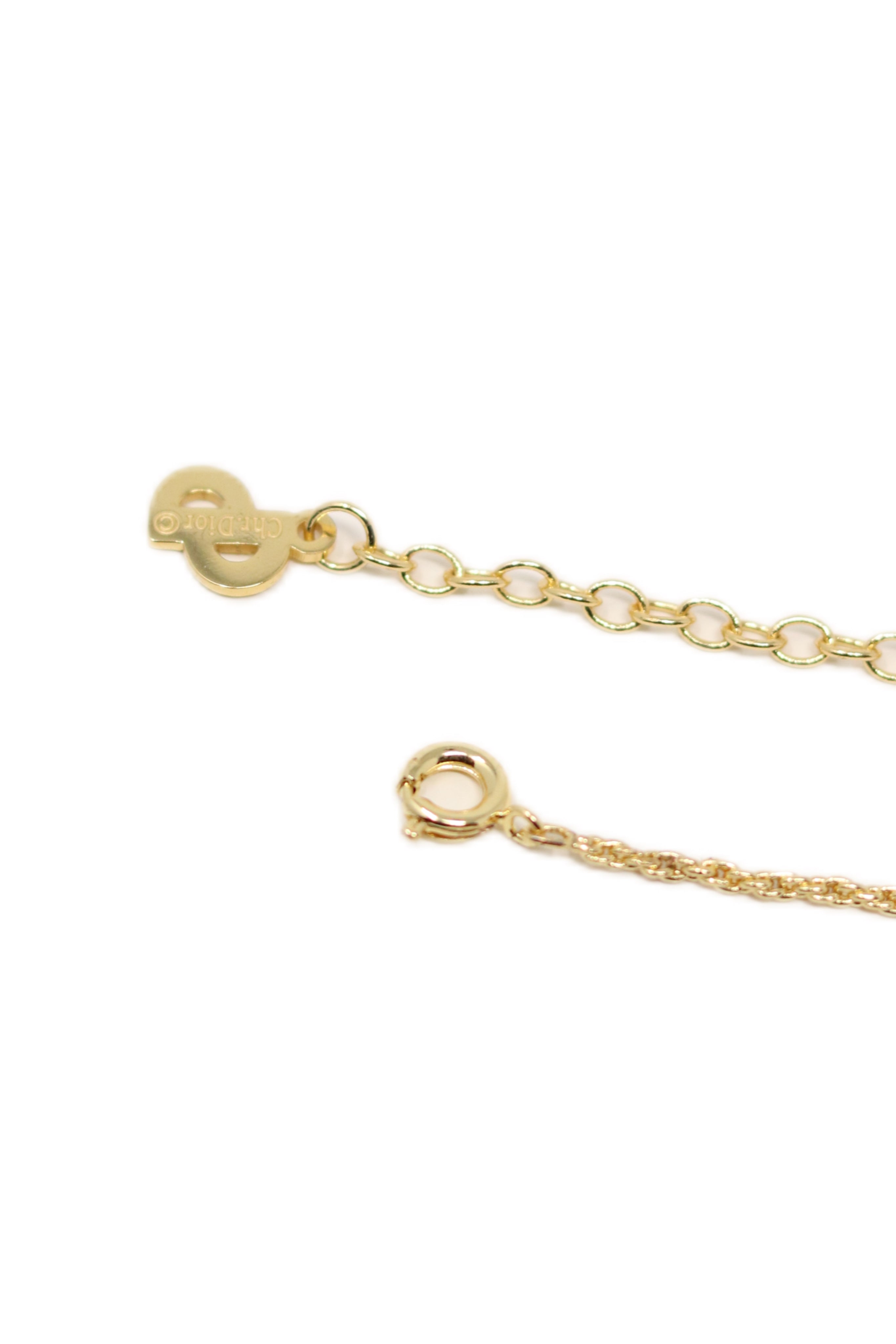 Christian Dior Vintage Gold-Tone CD Logo Necklace