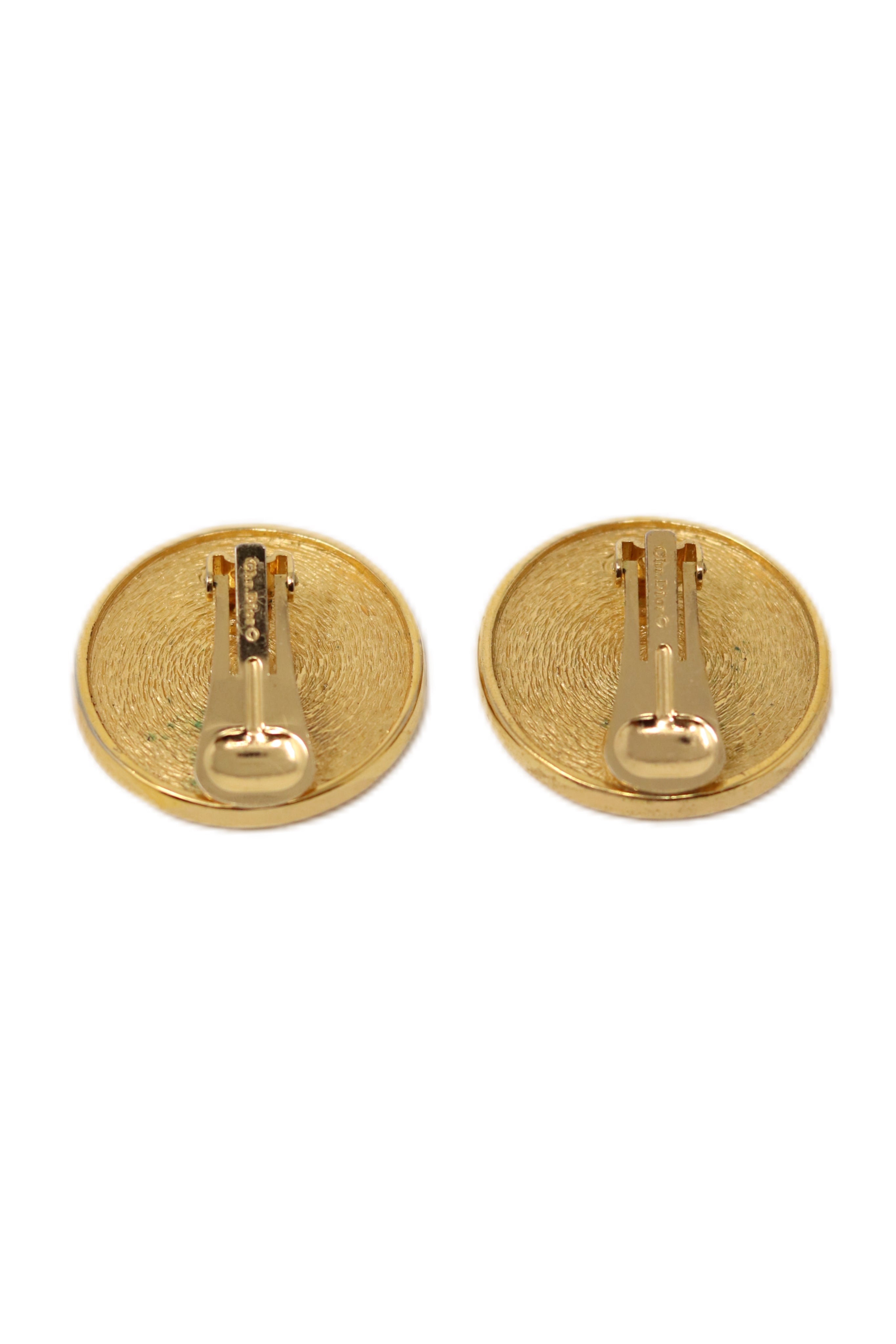 Dior L Pumpkin Carriage Earrings Clip-On