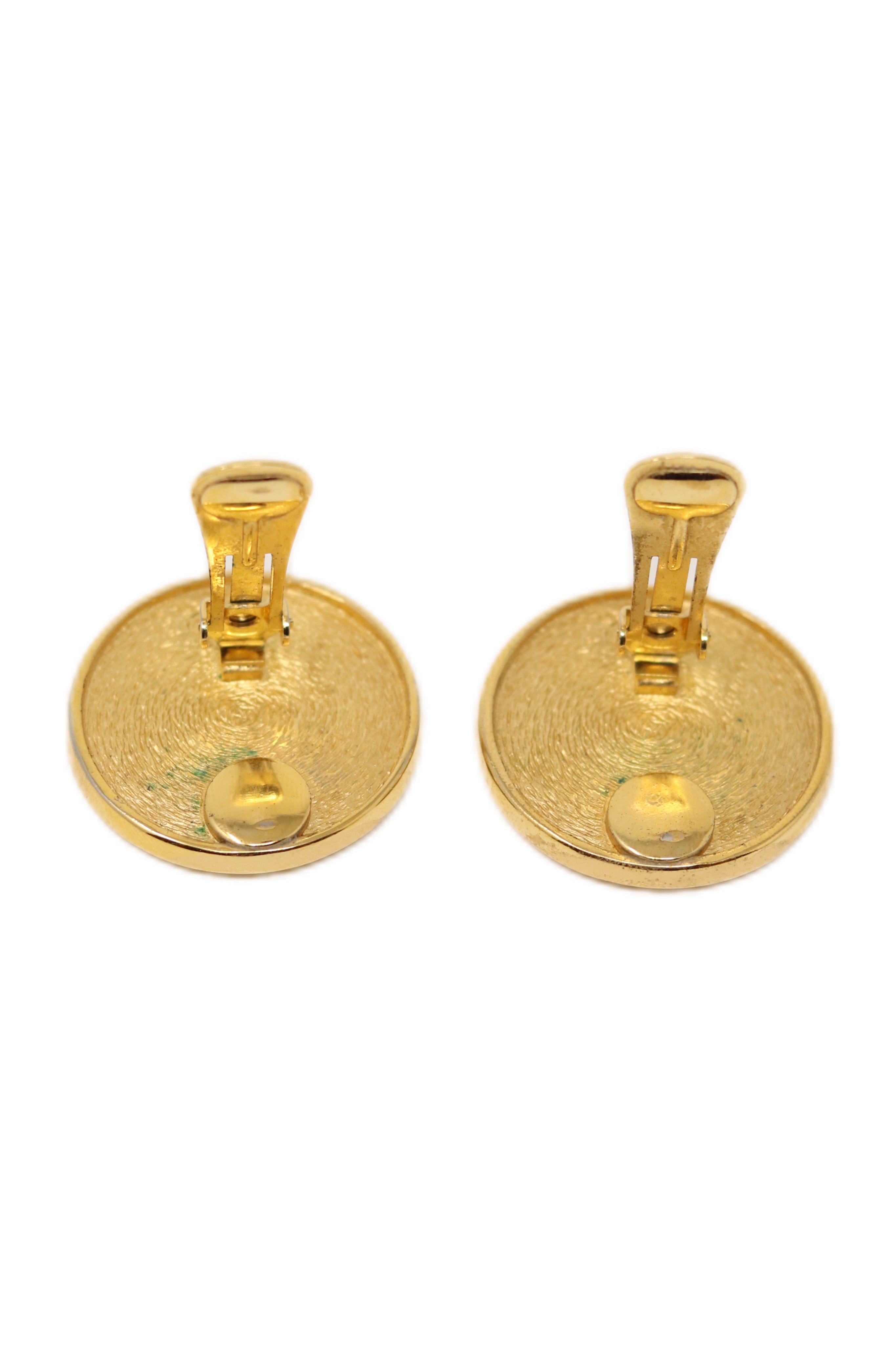 Dior L Pumpkin Carriage Earrings Clip-On