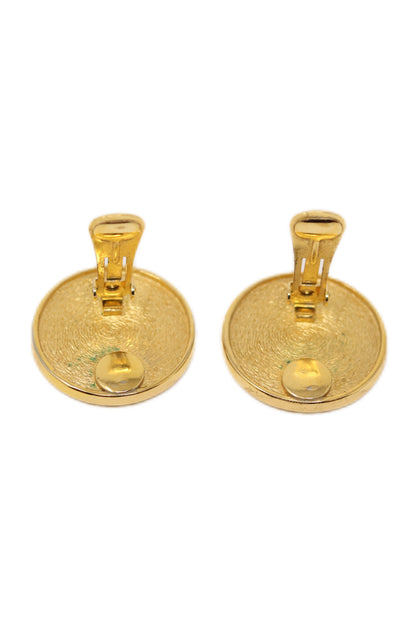 Dior L Pumpkin Carriage Earrings Clip-On