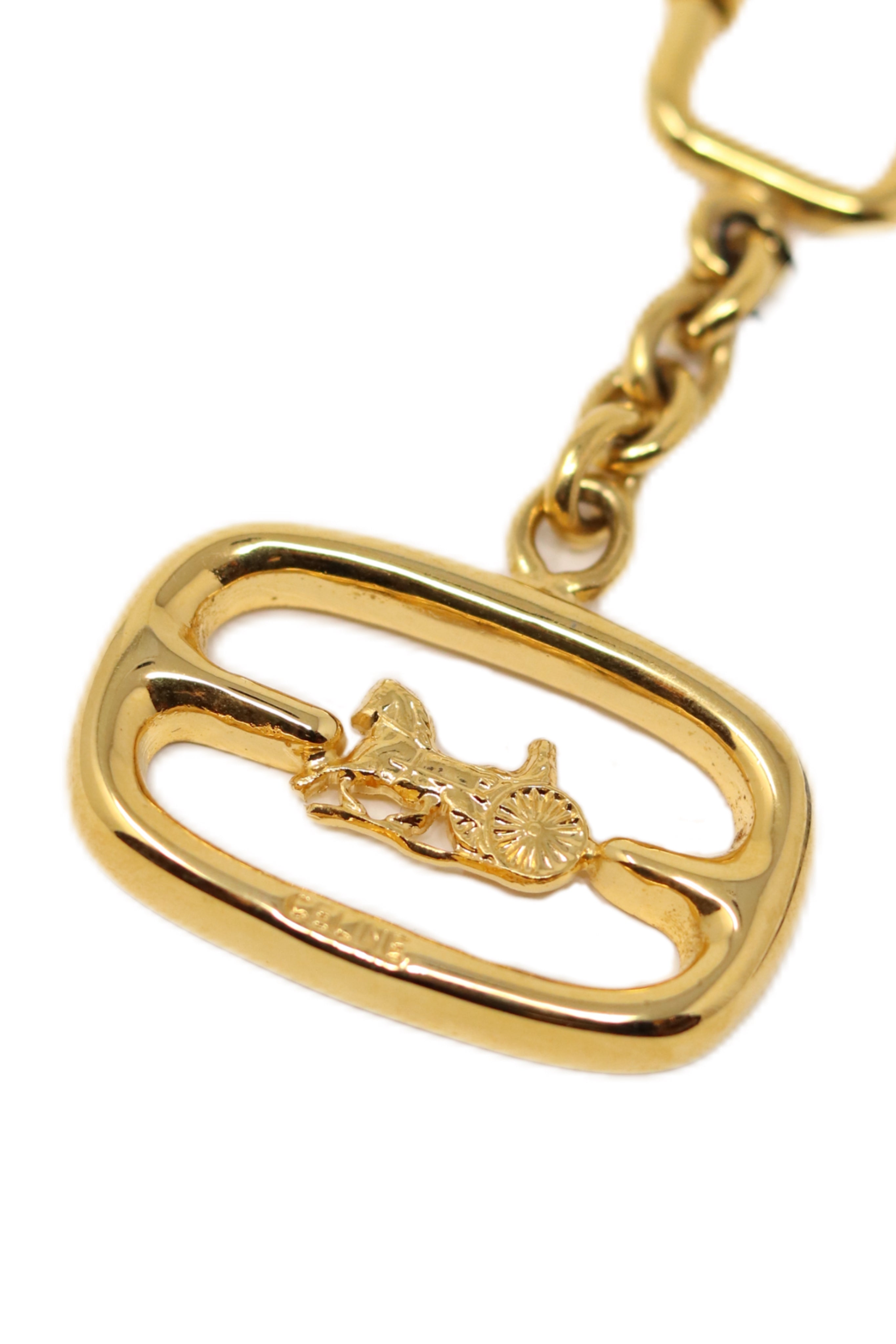 Celine Horse Carriage Key Chain