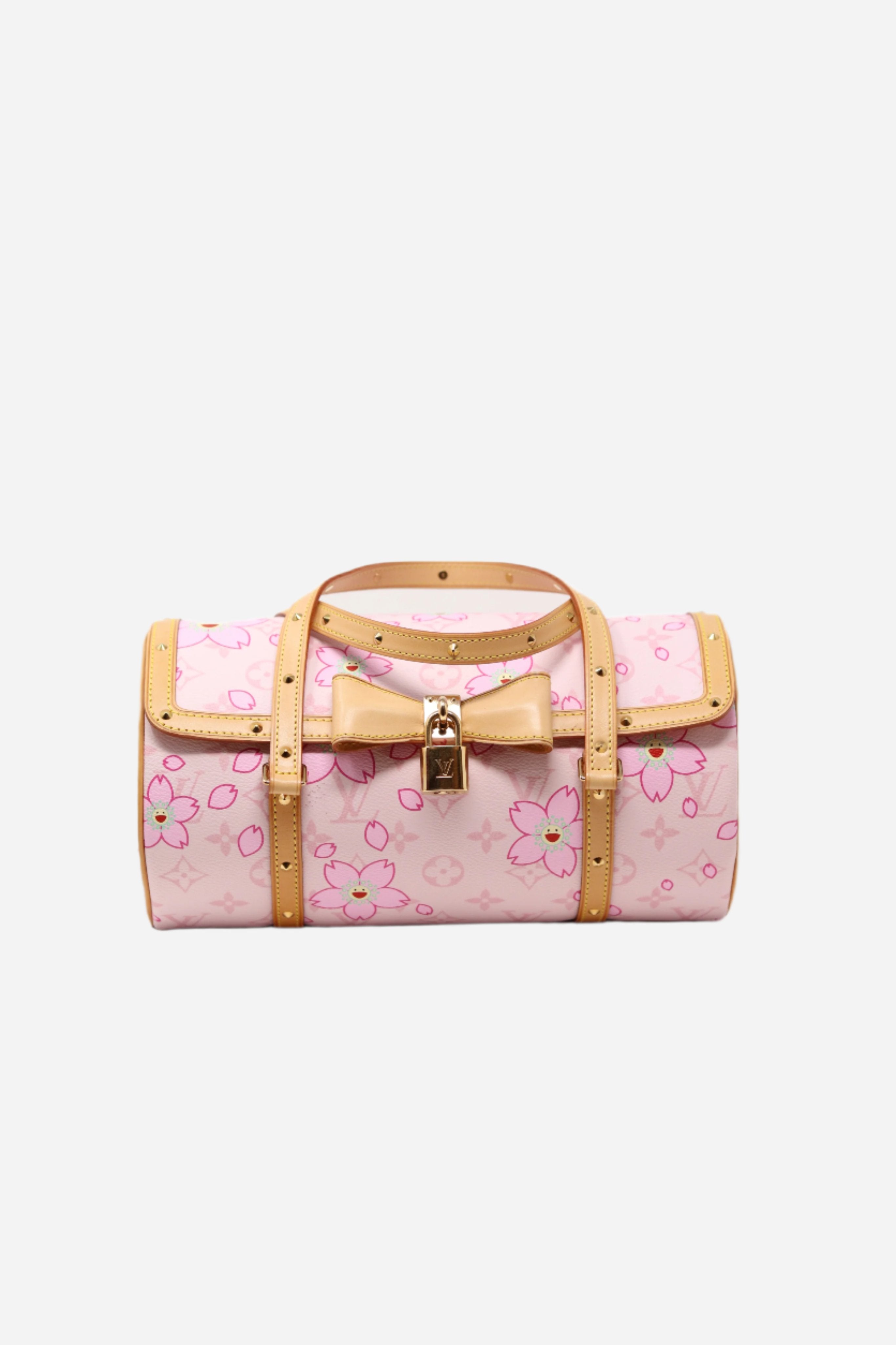 LOUIS VUITTON 2003 PAPILLON 26 Pink MONOGRAM CHERRY BLOSSOM