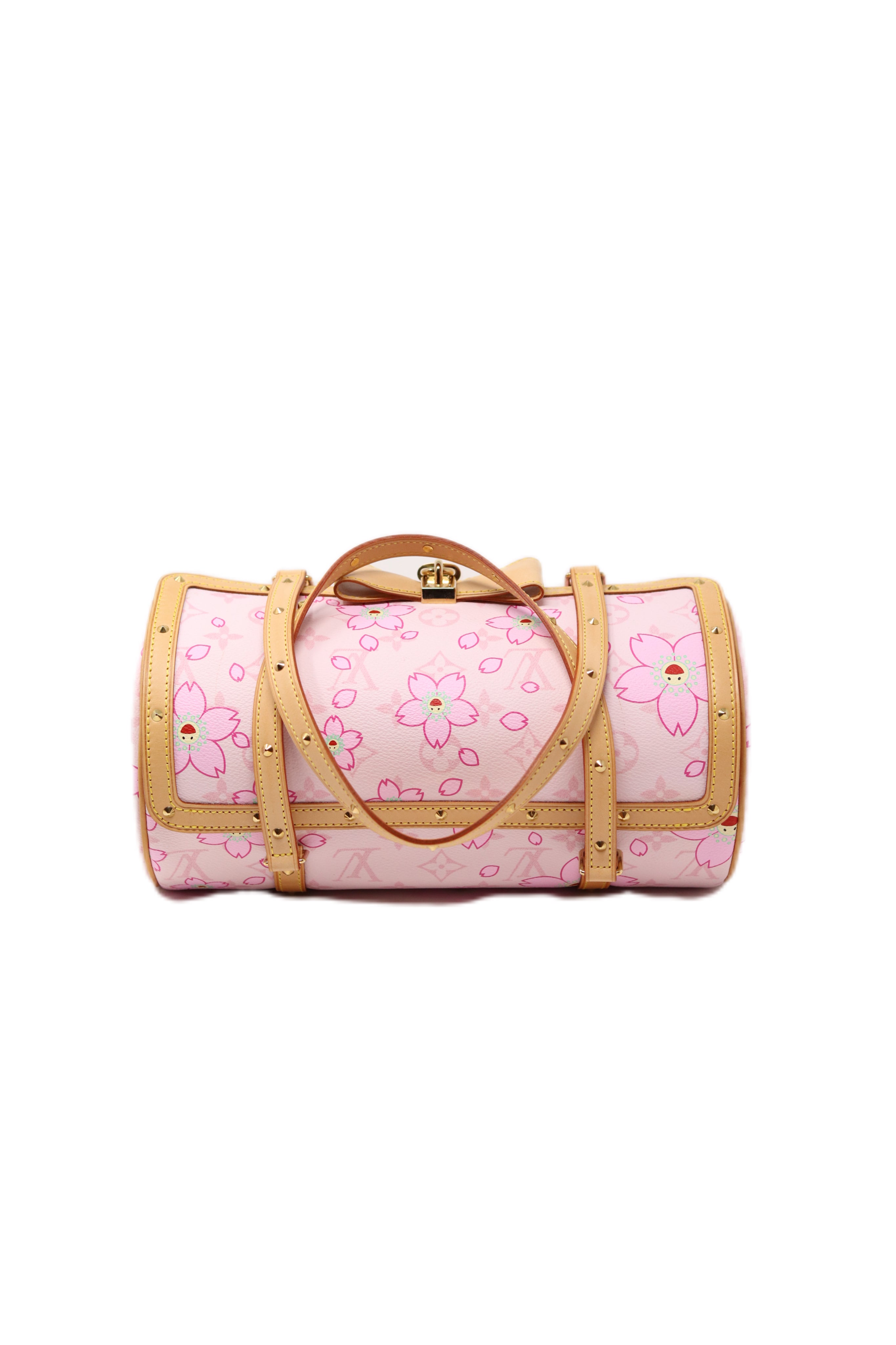 LOUIS VUITTON 2003 PAPILLON 26 Pink MONOGRAM CHERRY BLOSSOM