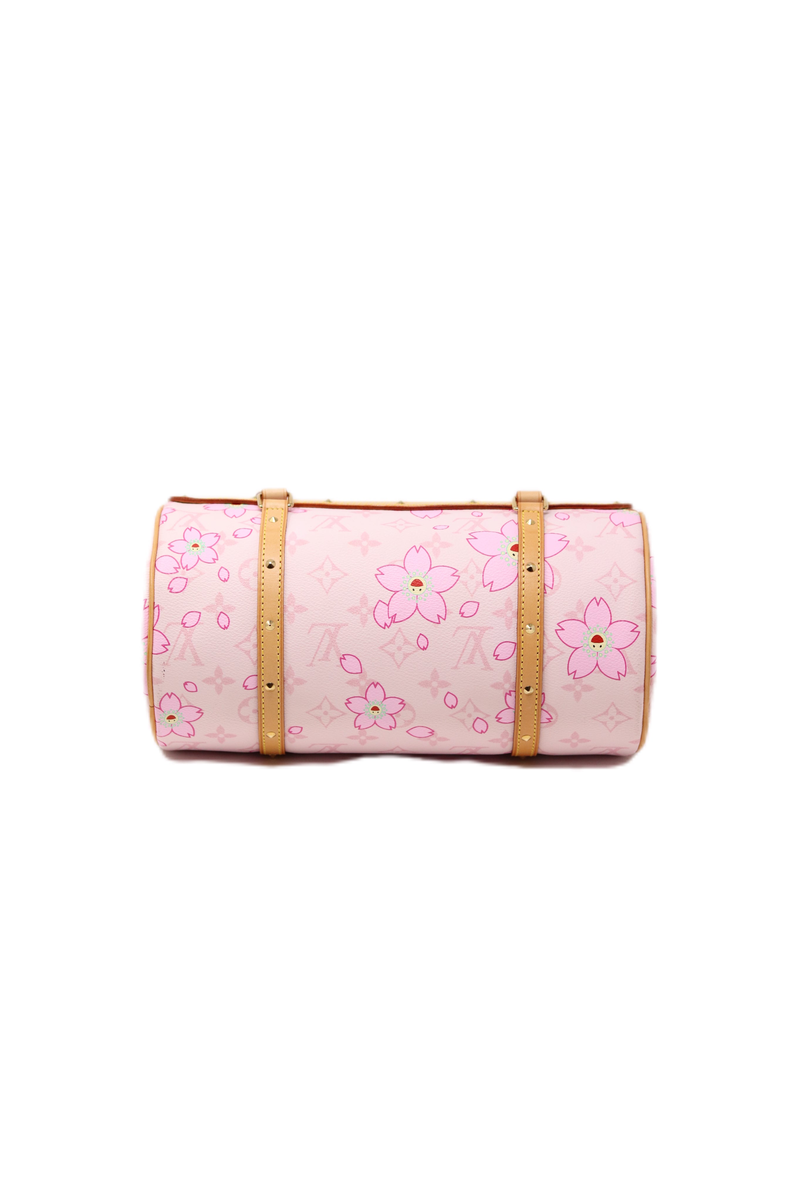 LOUIS VUITTON 2003 PAPILLON 26 Pink MONOGRAM CHERRY BLOSSOM
