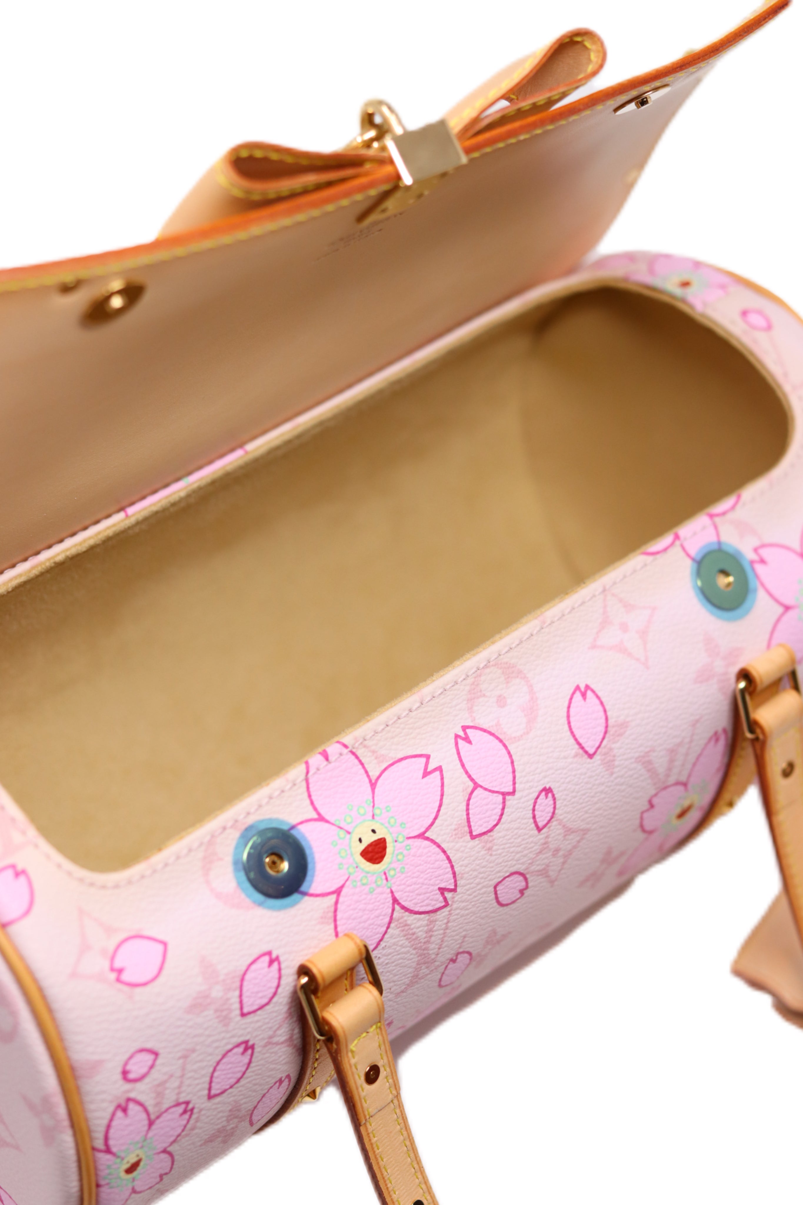 LOUIS VUITTON 2003 PAPILLON 26 Pink MONOGRAM CHERRY BLOSSOM