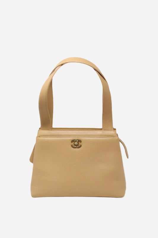Pre-Owned Chanel 1997-1999 Mini tote  Beige