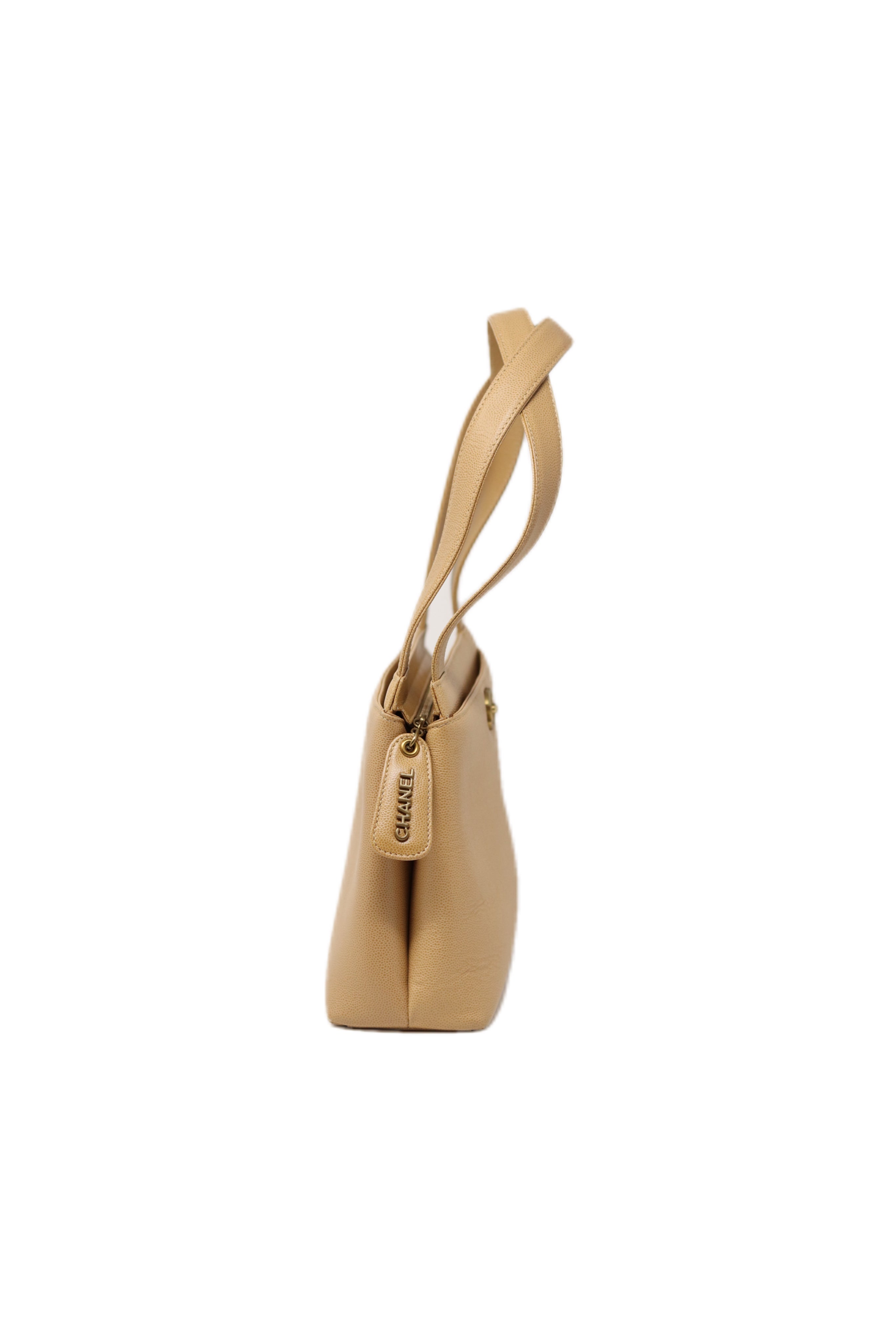 Pre-Owned Chanel 1997-1999 Mini tote  Beige