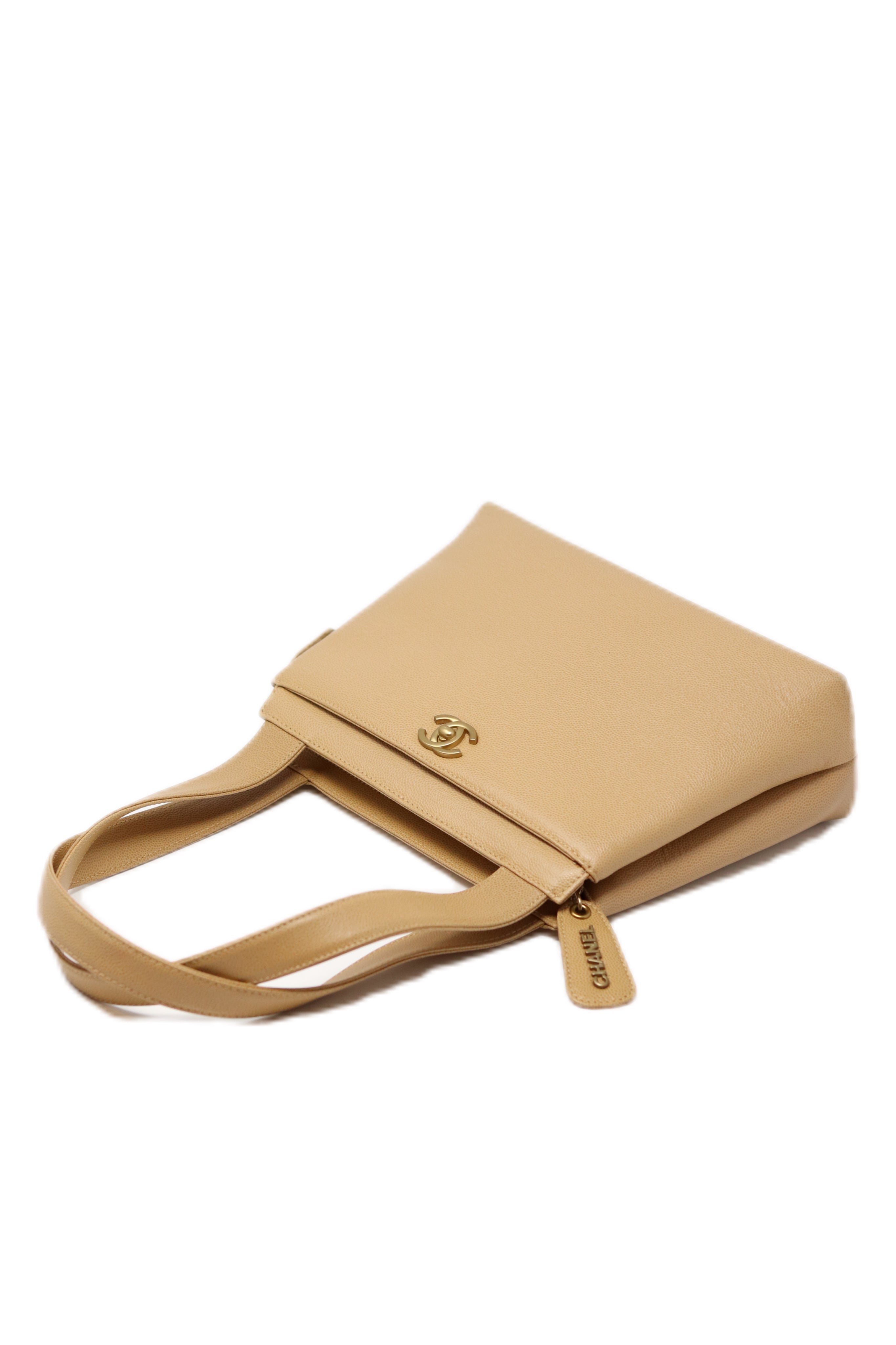 Pre-Owned Chanel 1997-1999 Mini tote  Beige