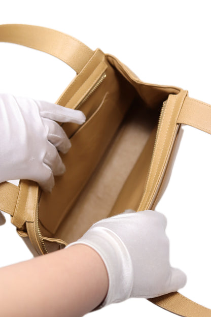 Pre-Owned Chanel 1997-1999 Mini tote  Beige