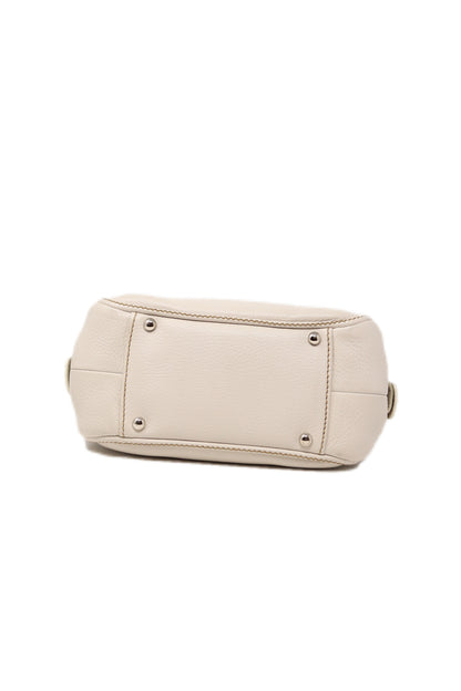 Pre-Owned Chanel 2003-2004 Mini Handle Bag Calfskin White