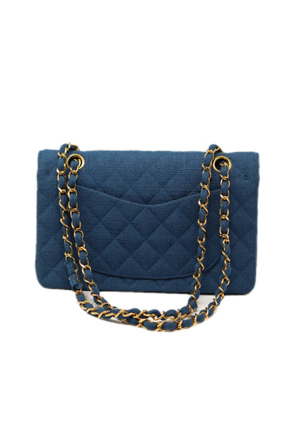 Pre-Owned Chanel Classic Double Flap Bag Linen Canvas