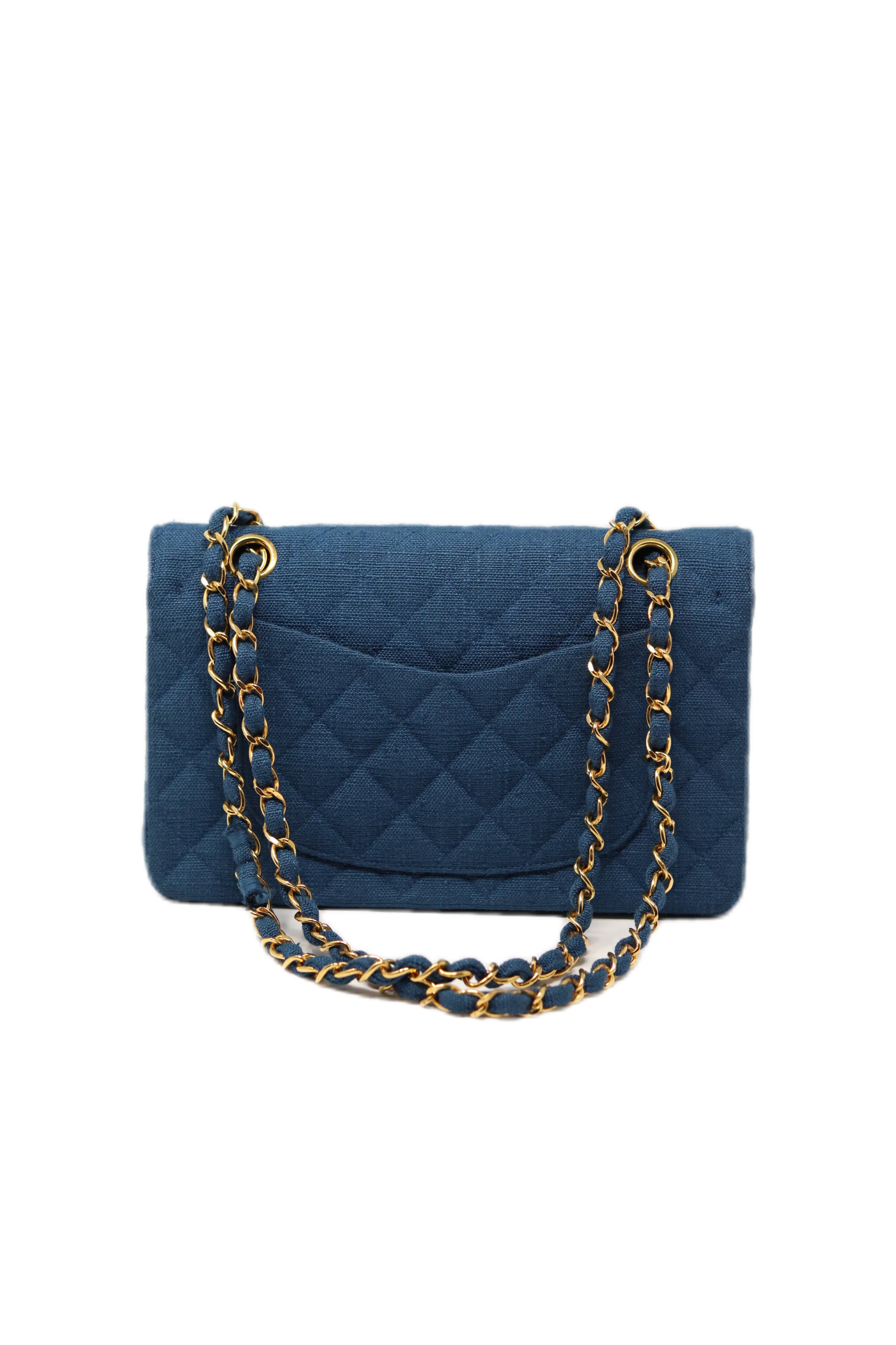 Pre-Owned Chanel Classic Double Flap Bag Linen Canvas
