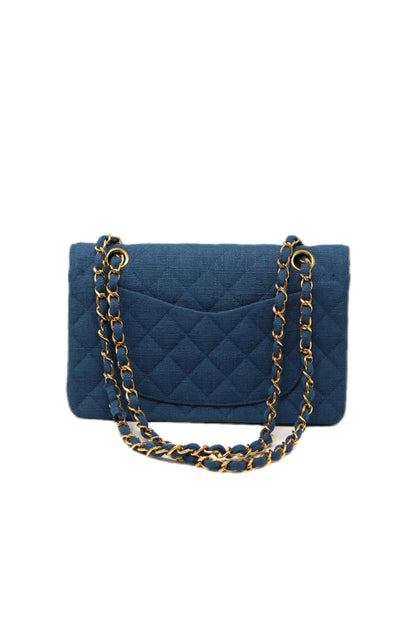 Pre-Owned Chanel Classic Double Flap Bag Linen Canvas