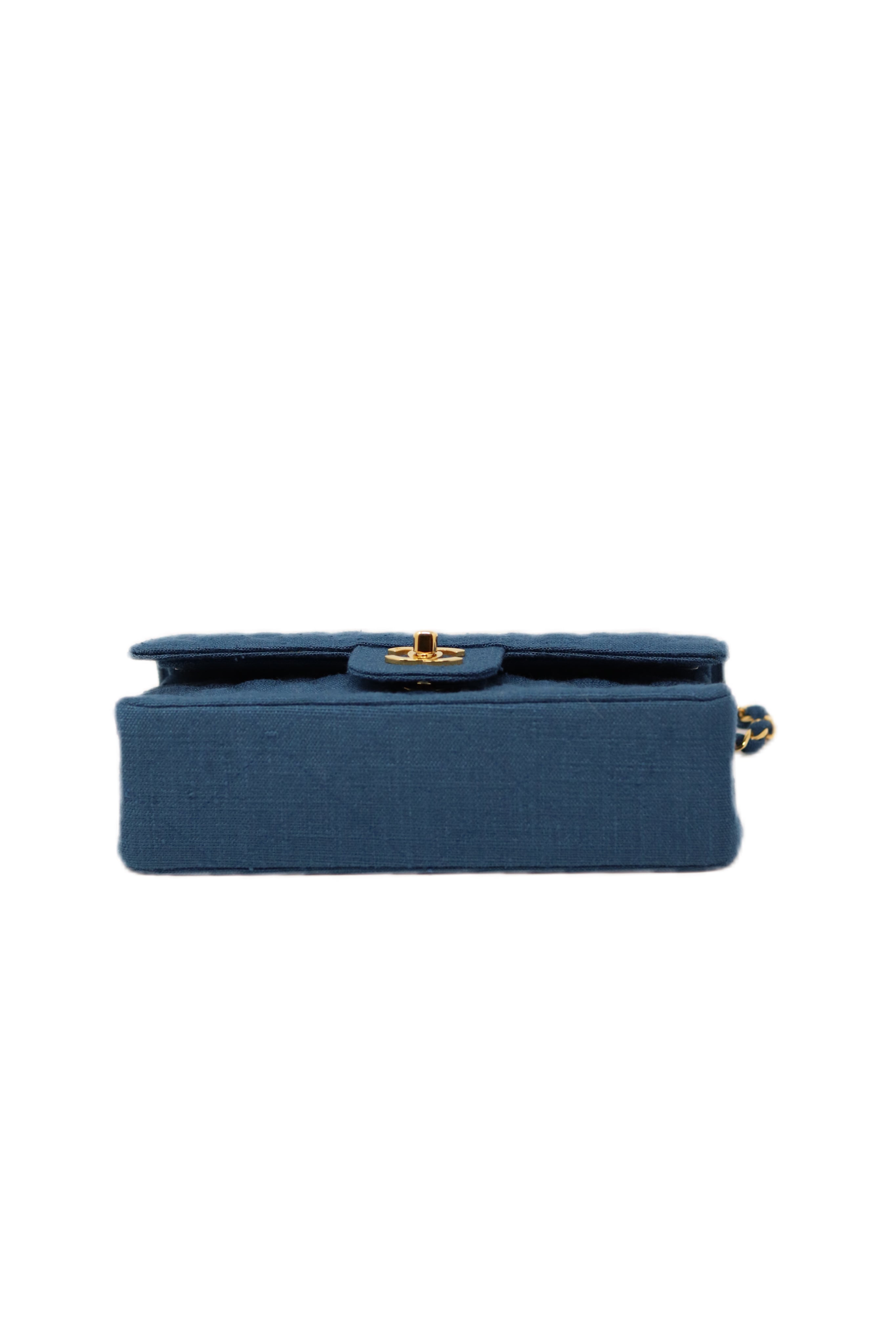 Pre-Owned Chanel Classic Double Flap Bag Linen Canvas