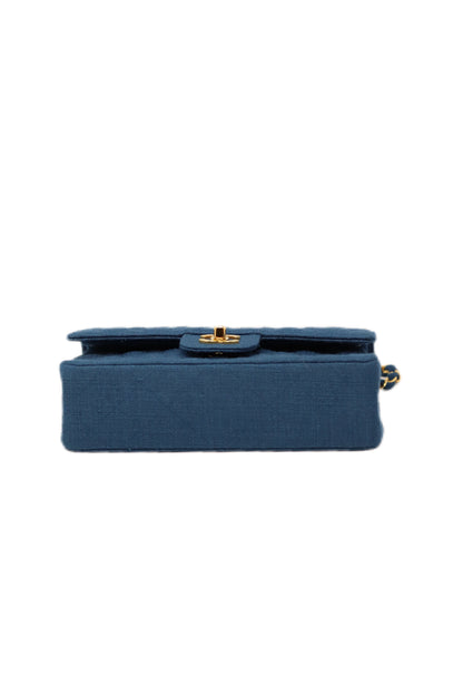 Pre-Owned Chanel Classic Double Flap Bag Linen Canvas