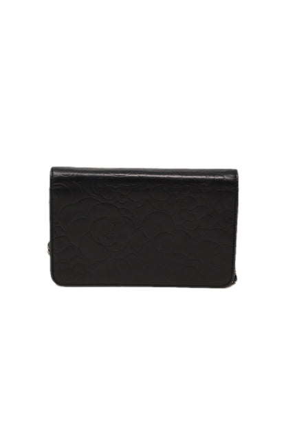Pre-Owned Chanel 2011-2012 Camila Wallet On Chain Lambskin Black