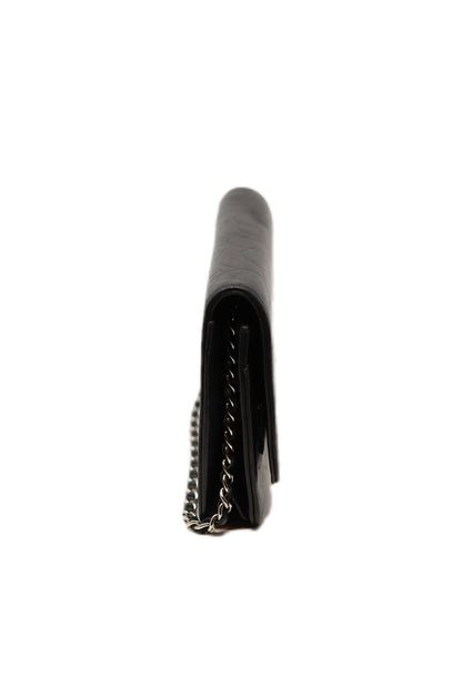 Pre-Owned Chanel 2011-2012 Camila Wallet On Chain Lambskin Black