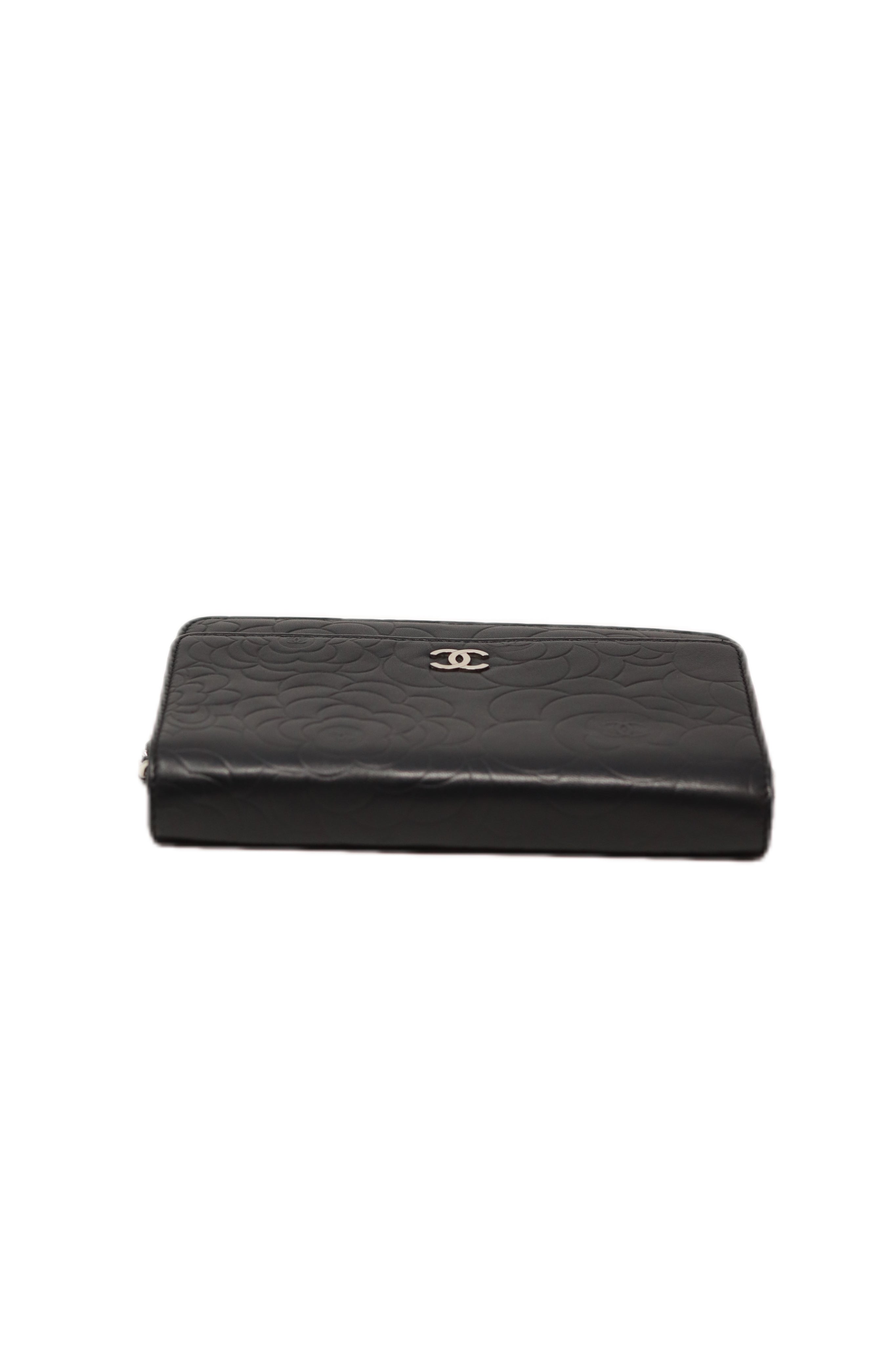 Pre-Owned Chanel 2011-2012 Camila Wallet On Chain Lambskin Black
