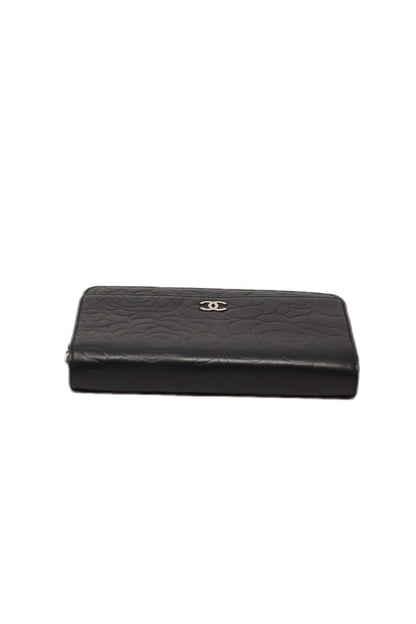 Pre-Owned Chanel 2011-2012 Camila Wallet On Chain Lambskin Black