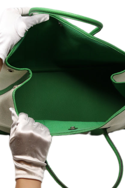 Hermes 2014 Canvas Garden Party 36 Green-Square R