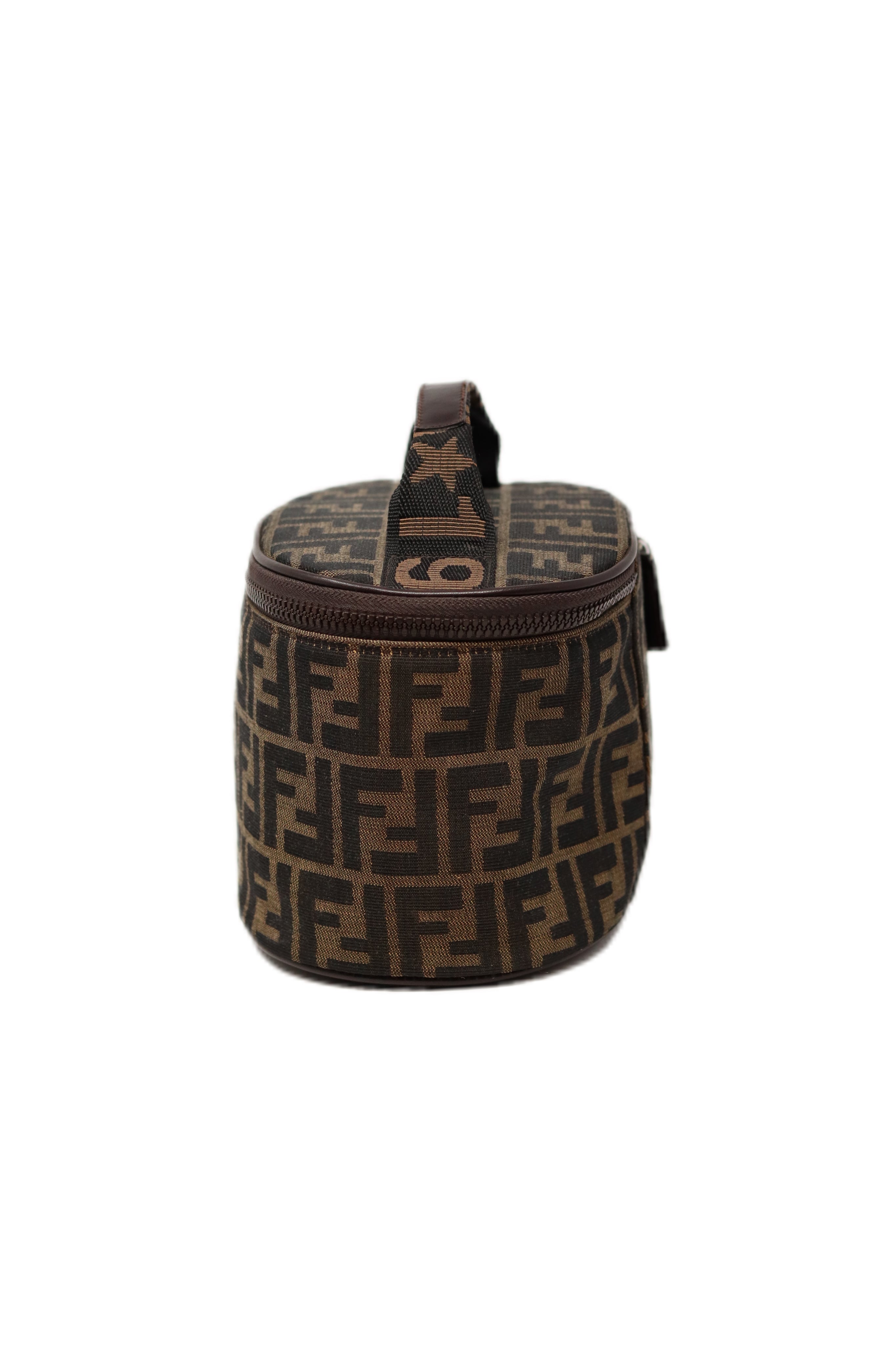 FENDI Zucchino Pattern Cosmetic Vanity Hand Bag