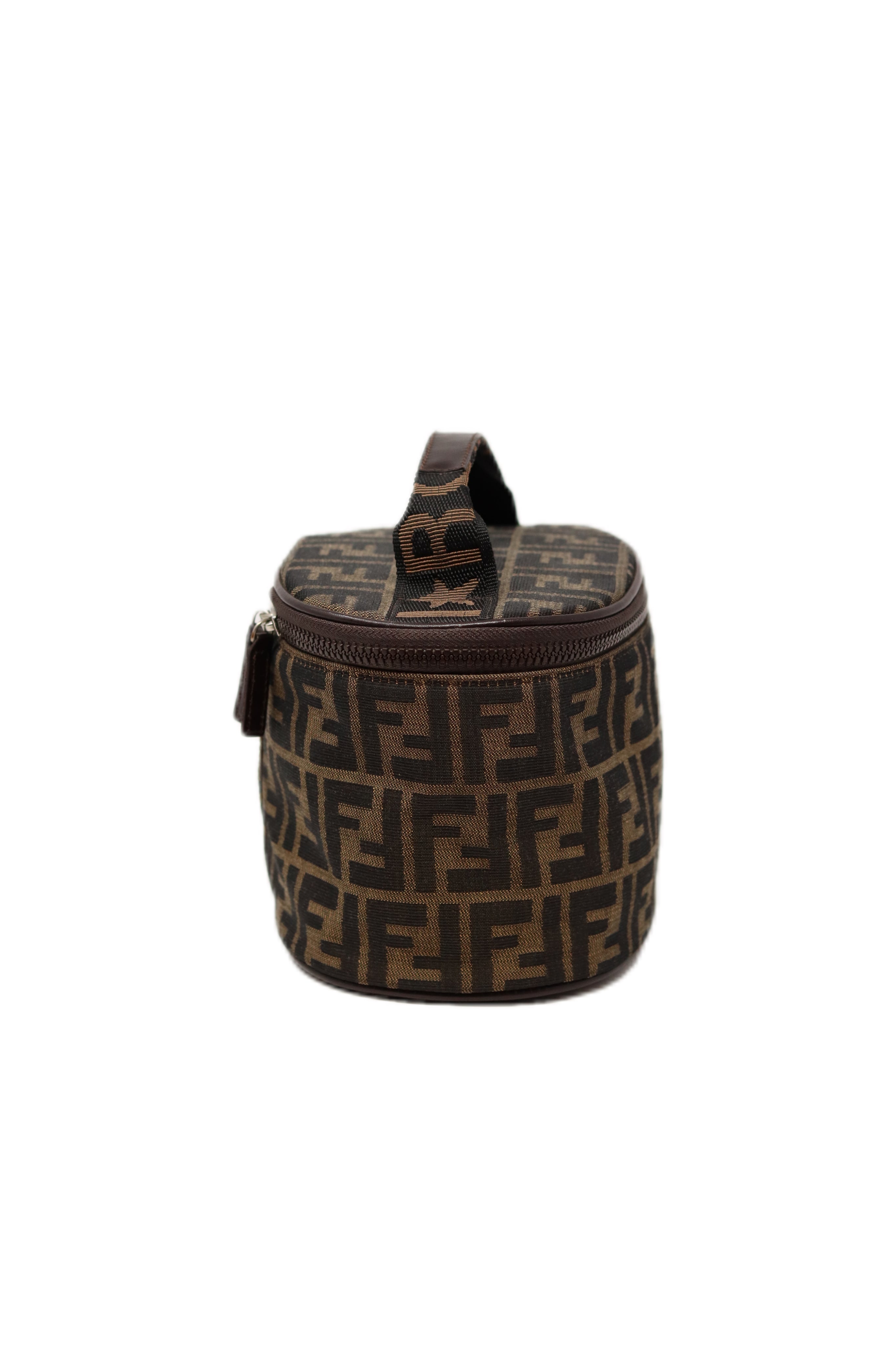 FENDI Zucchino Pattern Cosmetic Vanity Hand Bag