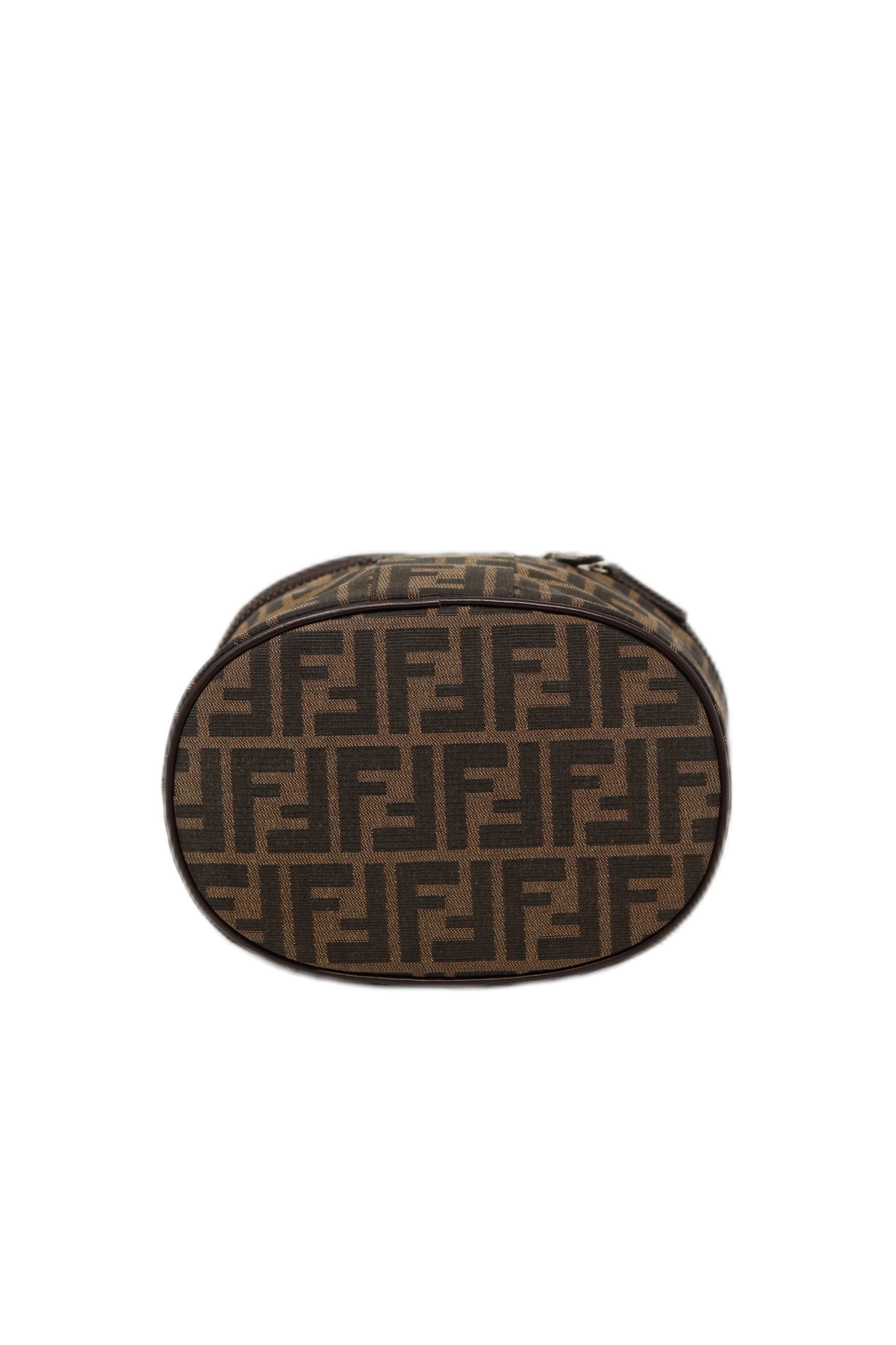 FENDI Zucchino Pattern Cosmetic Vanity Hand Bag