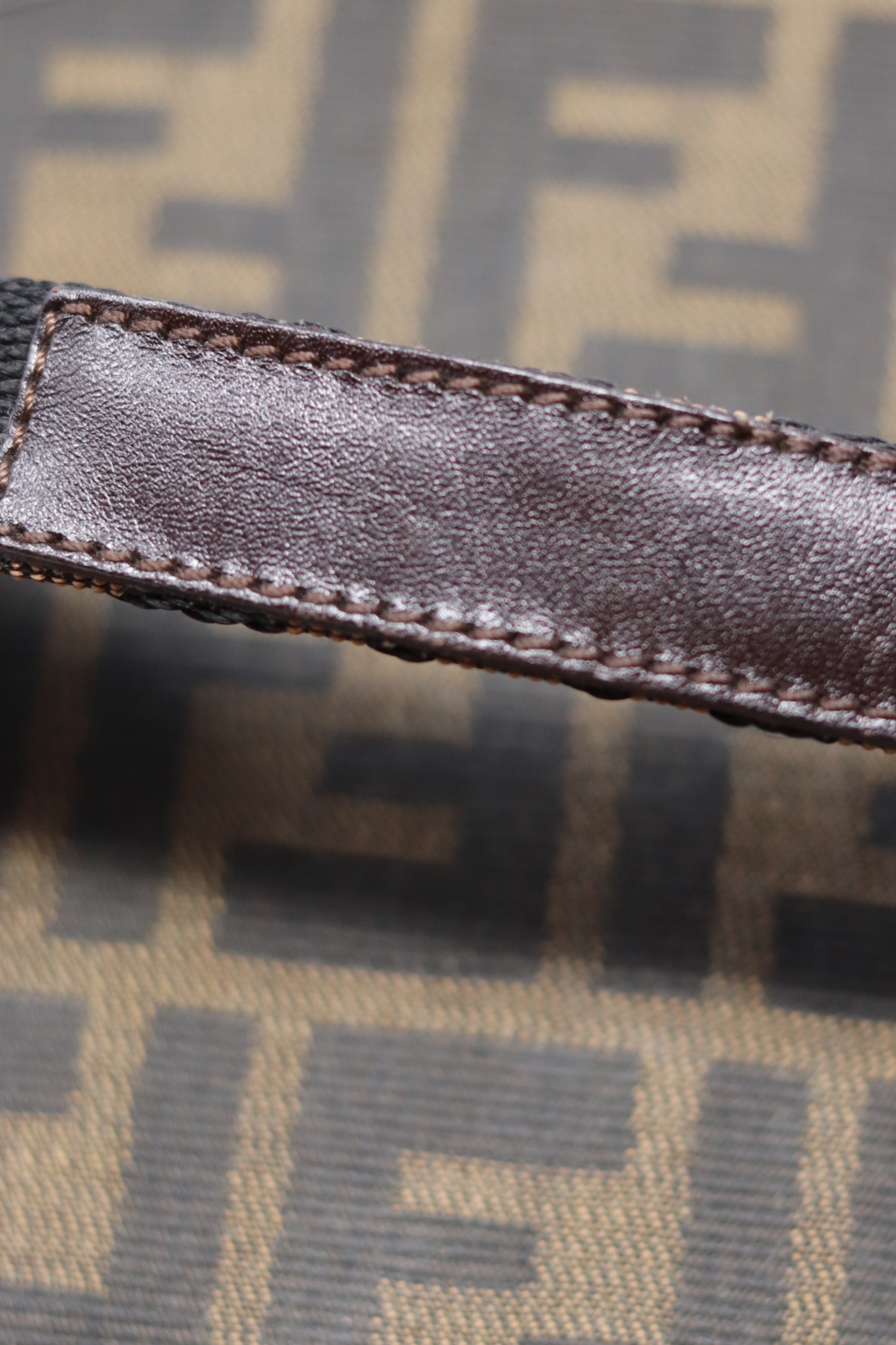 FENDI Zucchino Pattern Cosmetic Vanity Hand Bag