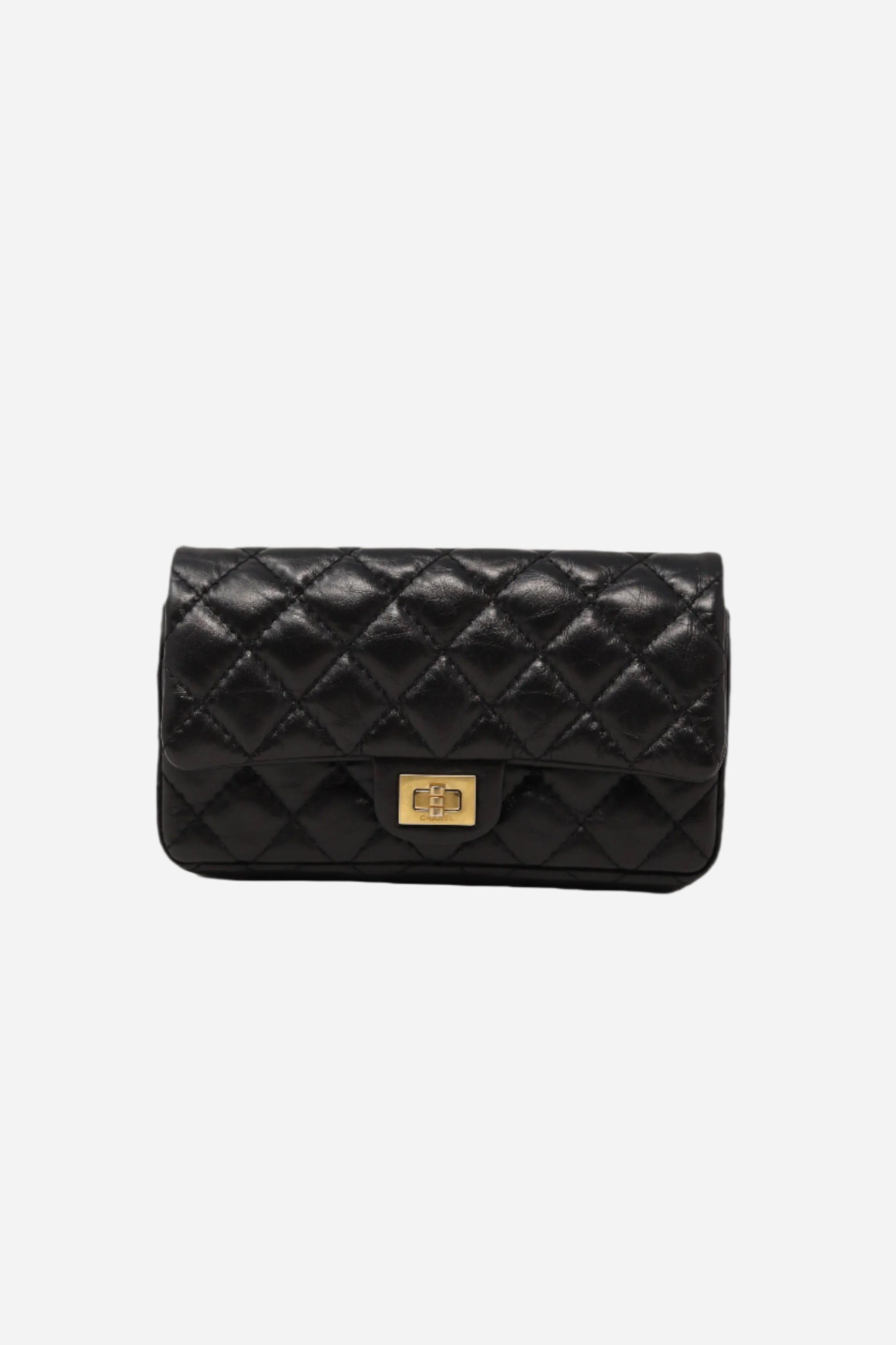 Pre-Owned Chanel 2019 2.55 mini Waist Bag Aged Calfskin