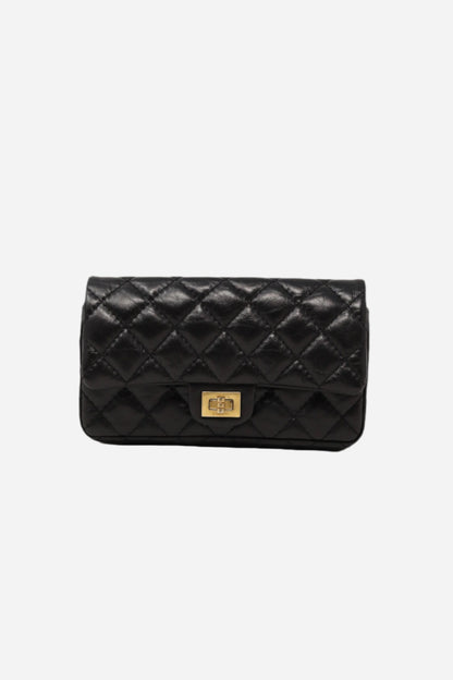 Pre-Owned Chanel 2019 2.55 mini Waist Bag Aged Calfskin