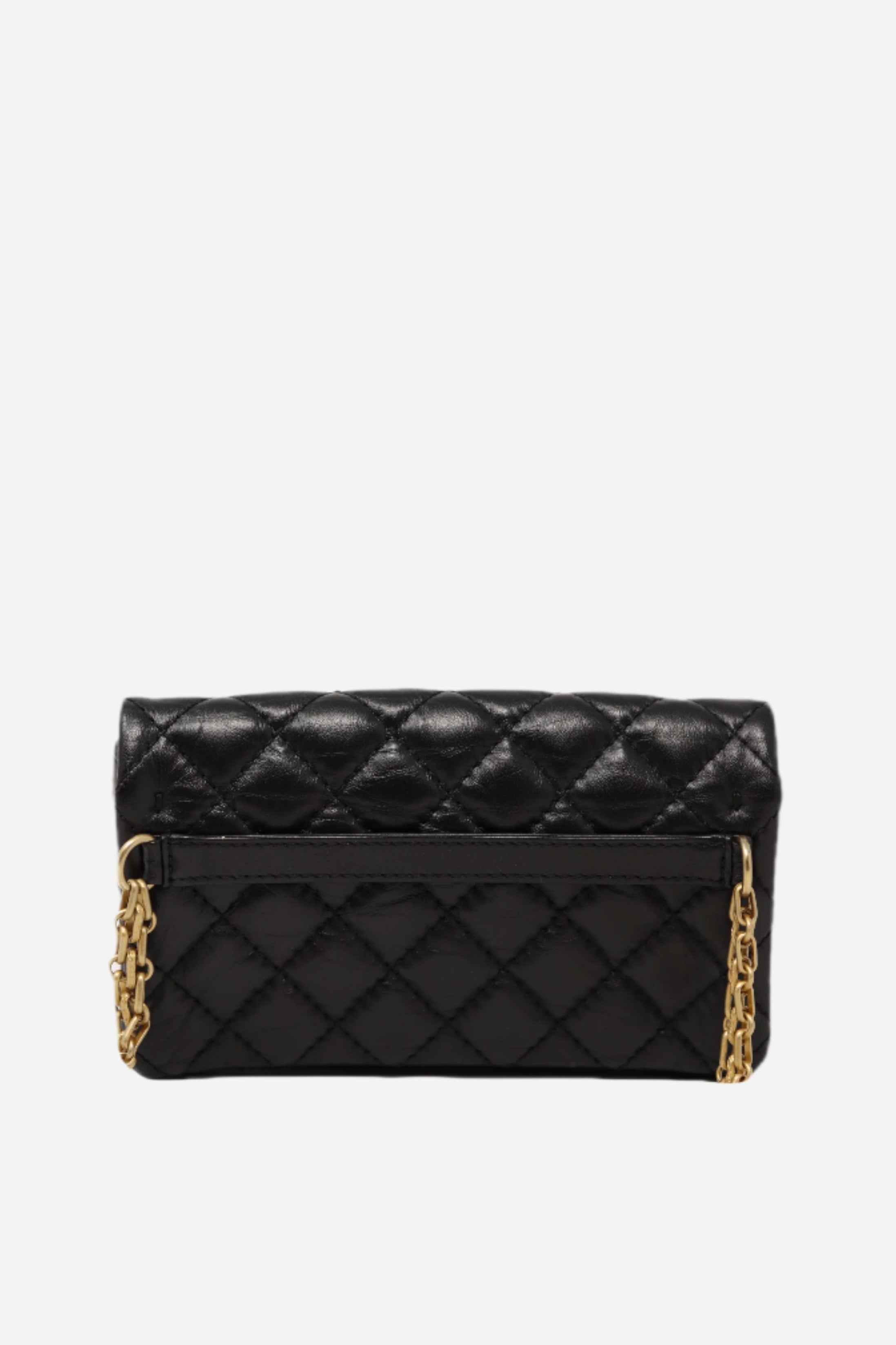 Pre-Owned Chanel 2019 Black Aged Calfskin 2.55 mini Waist Bag