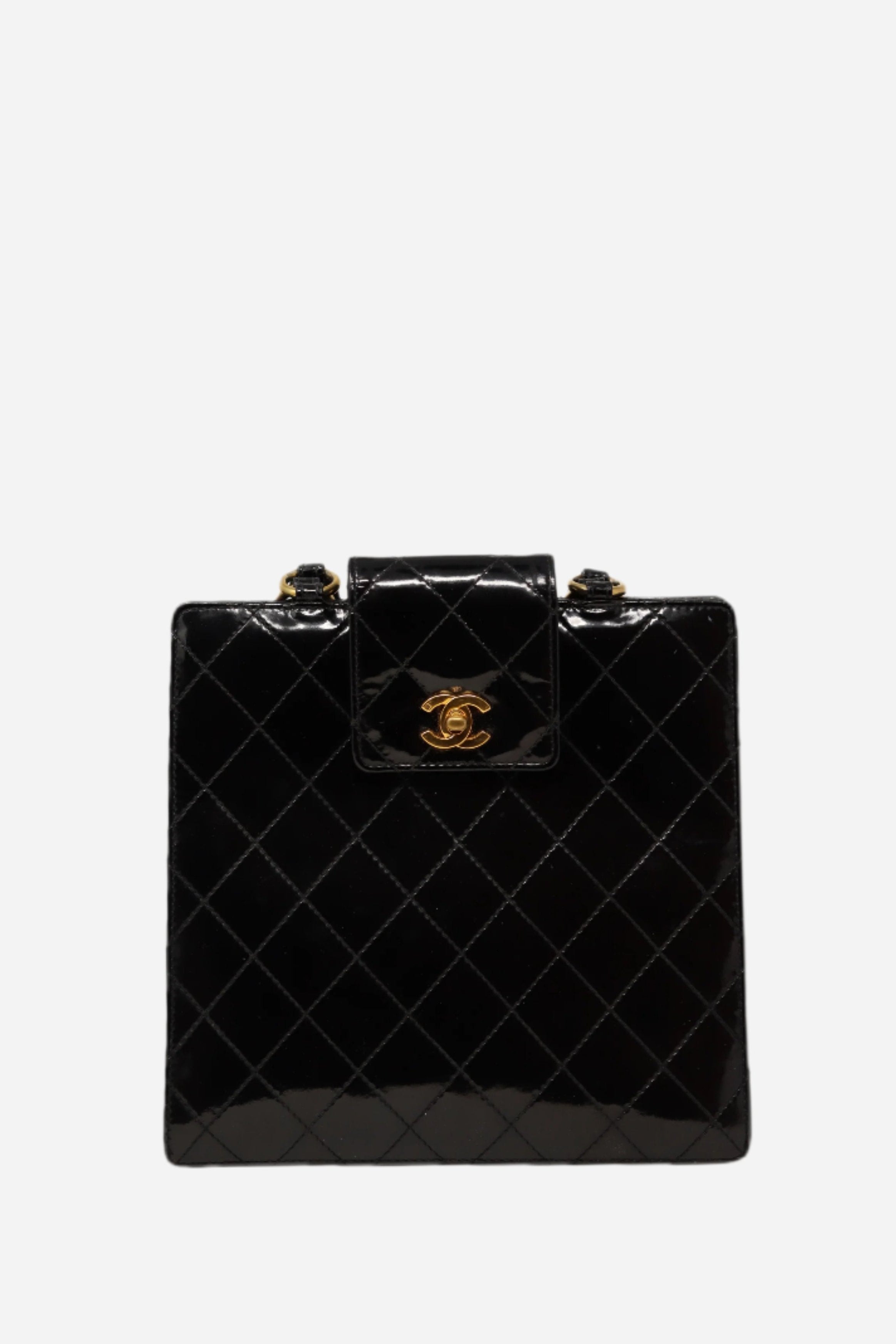 Pre-Owned Chanel 1996-1997 Patent Wild Stitch Tote Bag