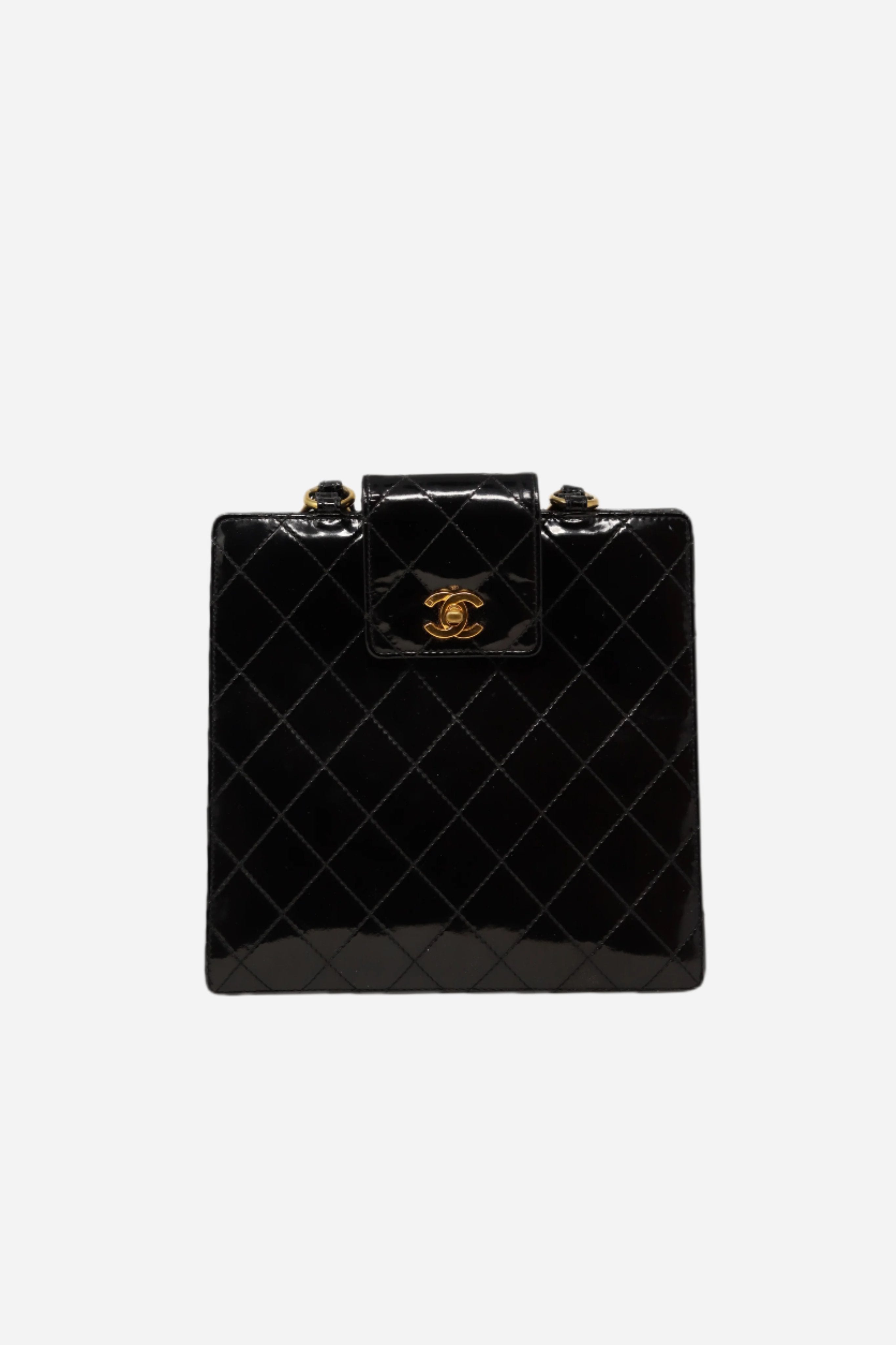 Pre-Owned Chanel Patent Wild Stitch Tote Bag