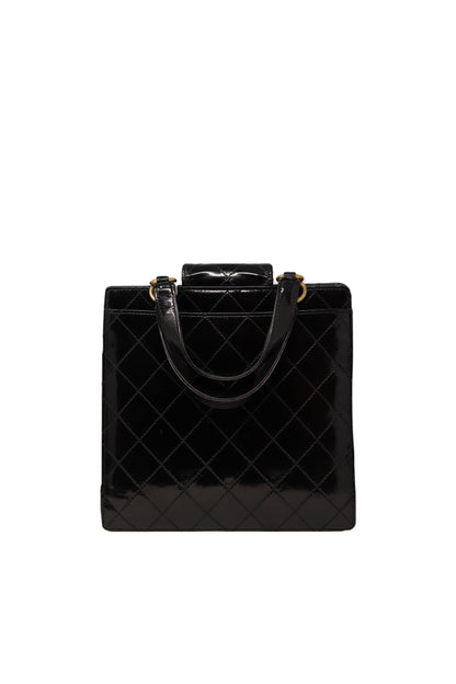 Pre-Owned Chanel Patent Wild Stitch Tote Bag