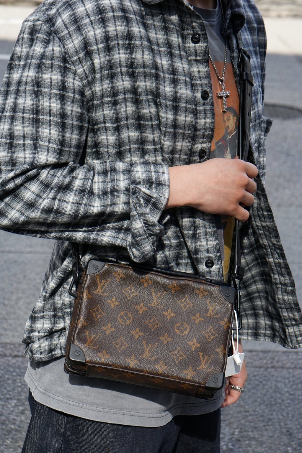 Louis Vuitton Monogram Macassar Handle Soft Trunk With Strap