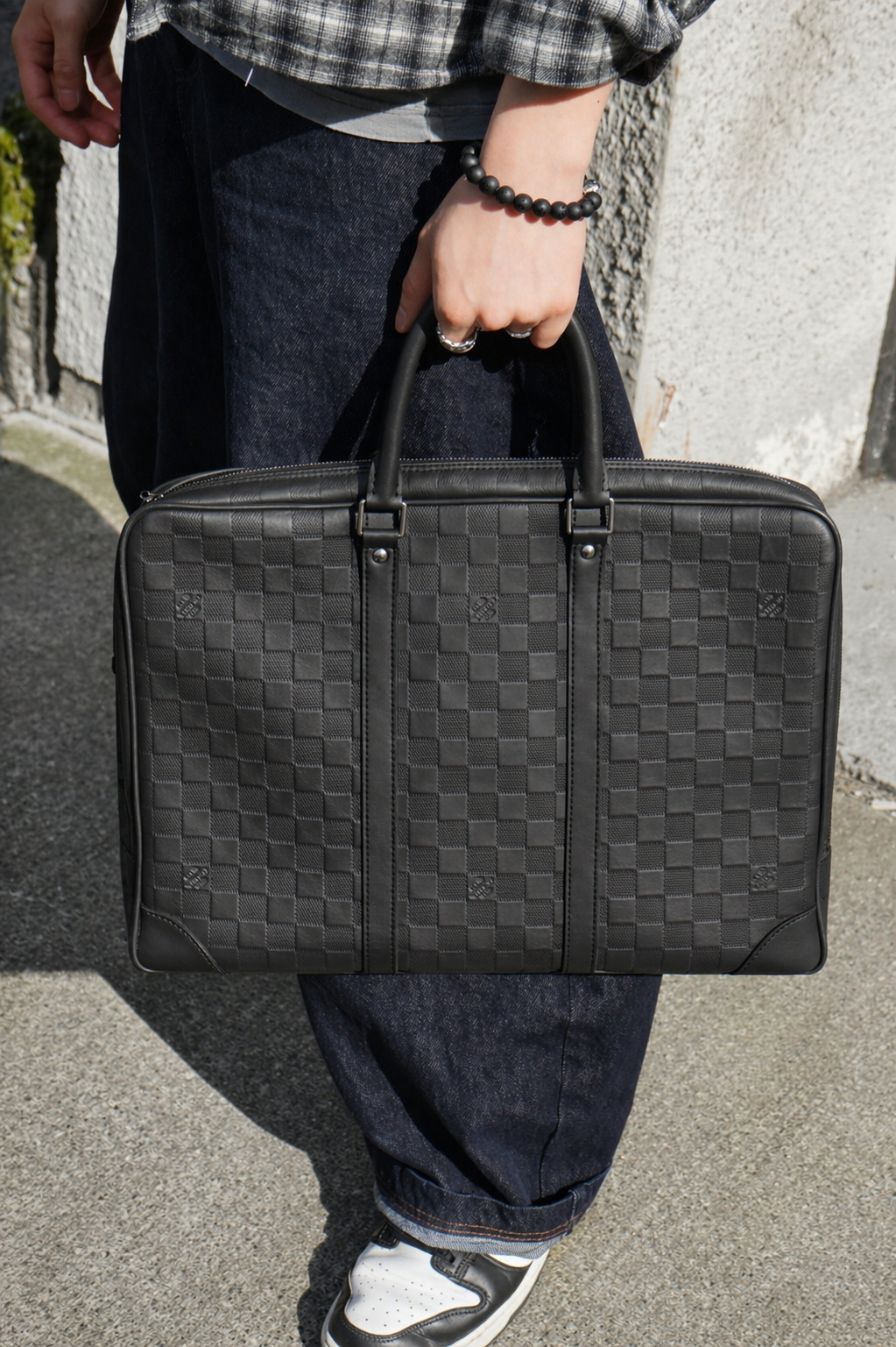 Louis Vuitton Black Damier Infini Briefcase
